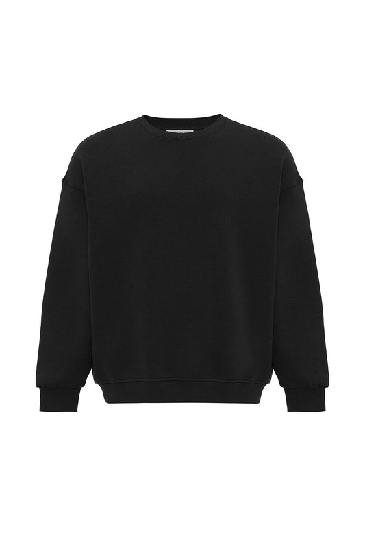 Basic Oversize Bisiklet Yaka Sweatshirt