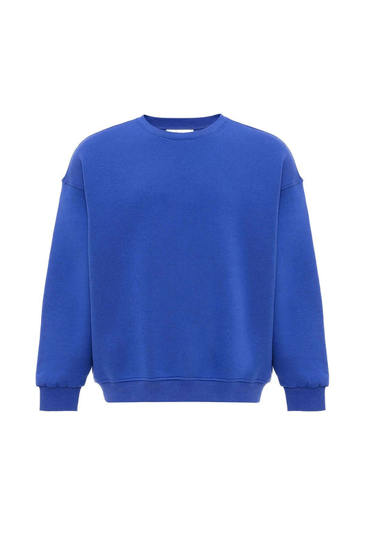 Basic Oversize Bisiklet Yaka Sweatshirt