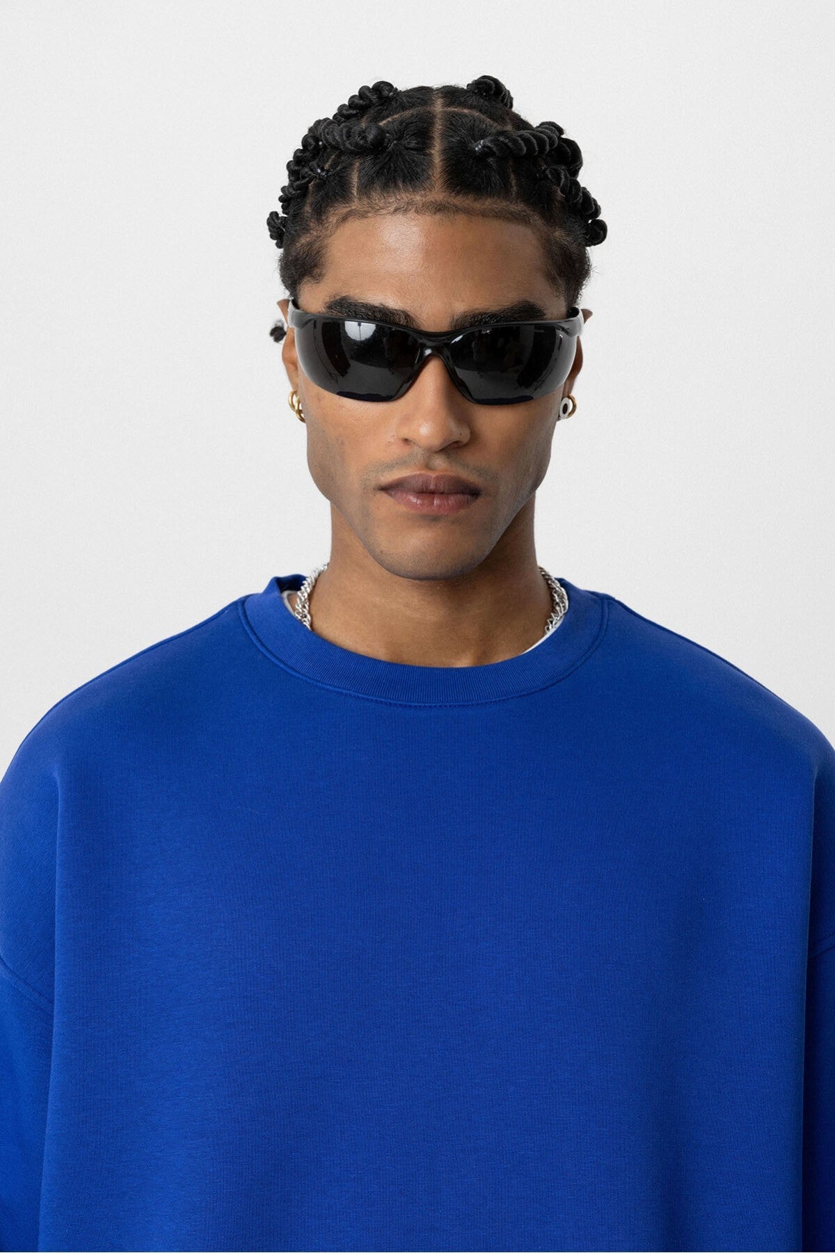 Basic Oversize Bisiklet Yaka Sweatshirt