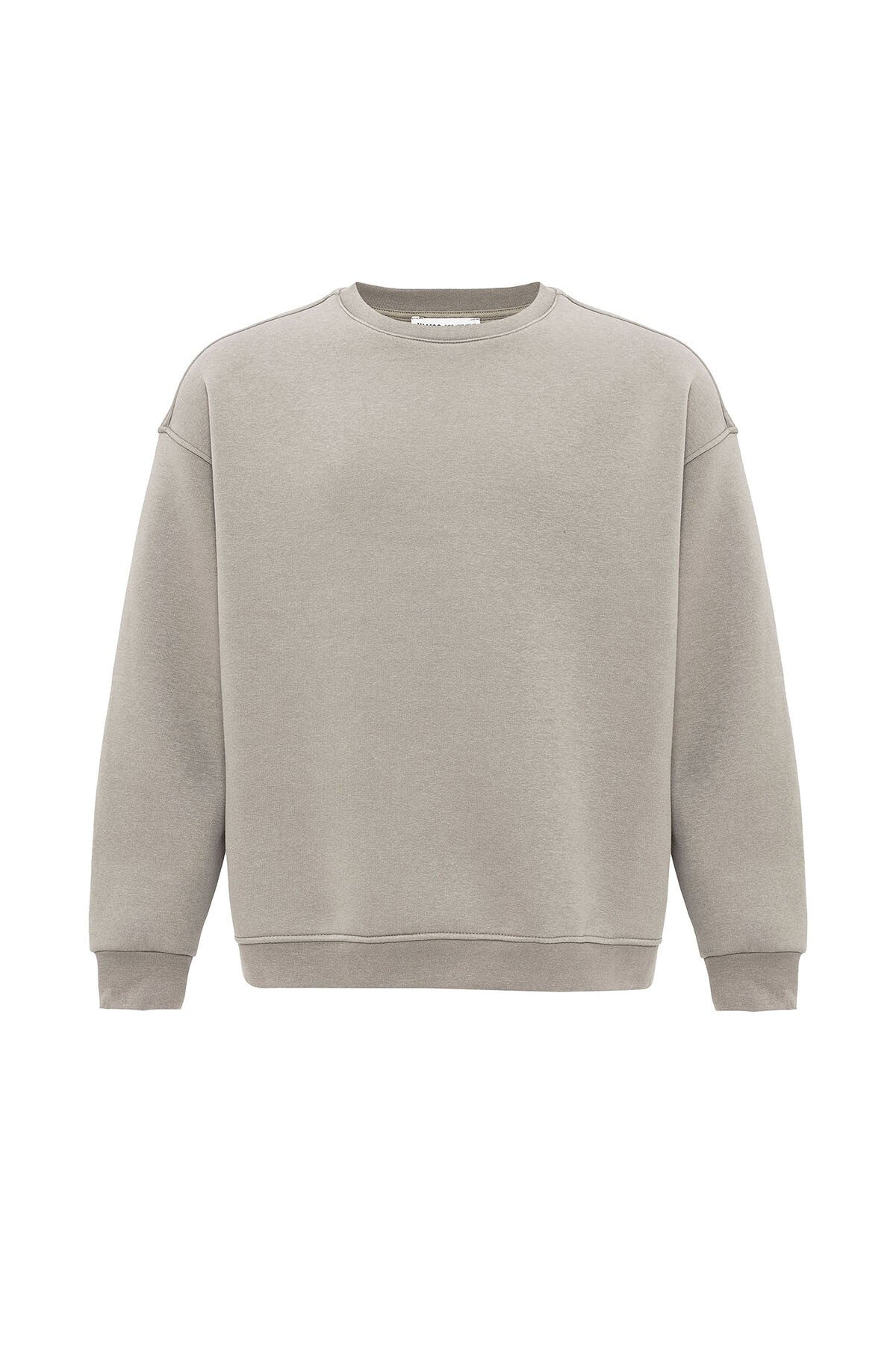 Basic Oversize Bisiklet Yaka Sweatshirt