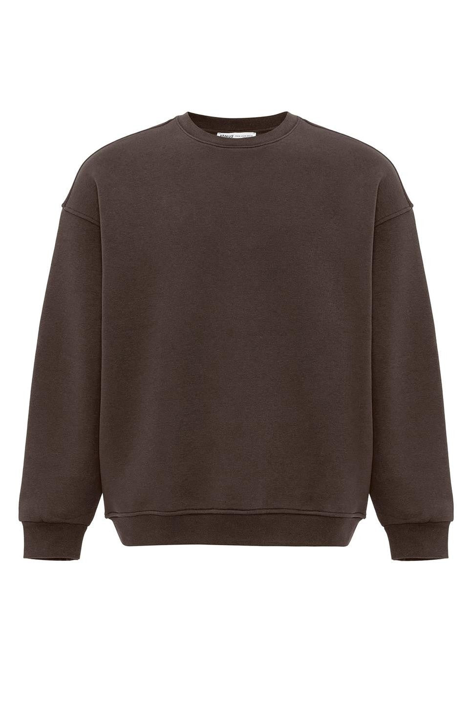 Basıc Oversize Bisiklet Yaka Sweatshirt