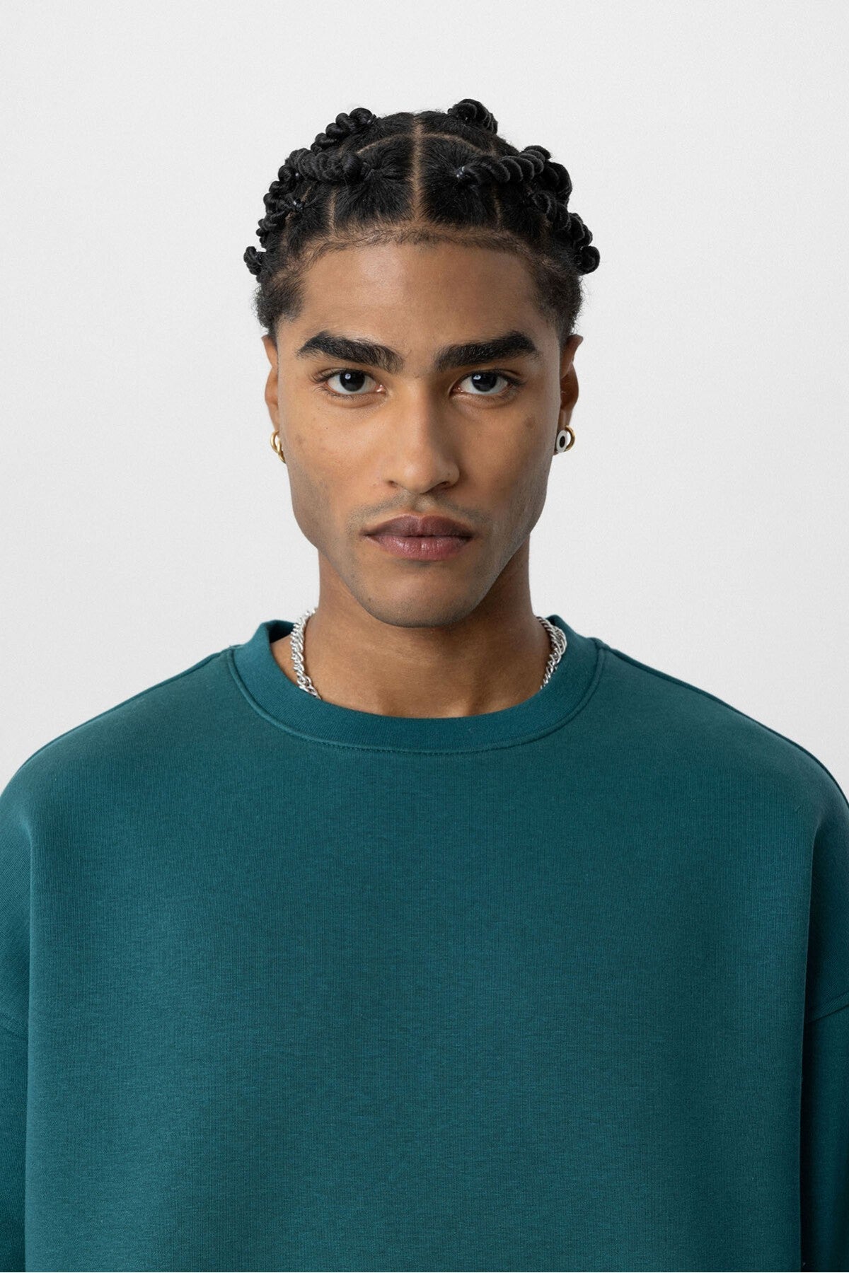 Basic Oversize Bisiklet Yaka Sweatshirt