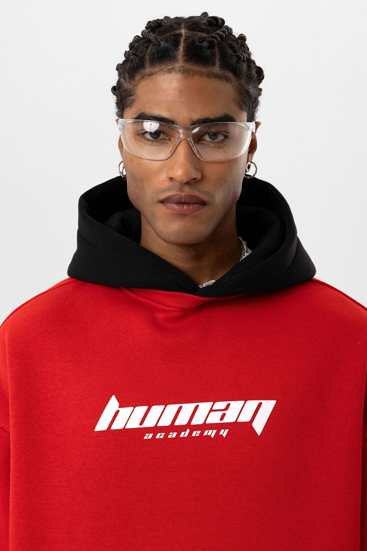 Baskılı Çift Kol Detaylı Oversize Sweatshirt