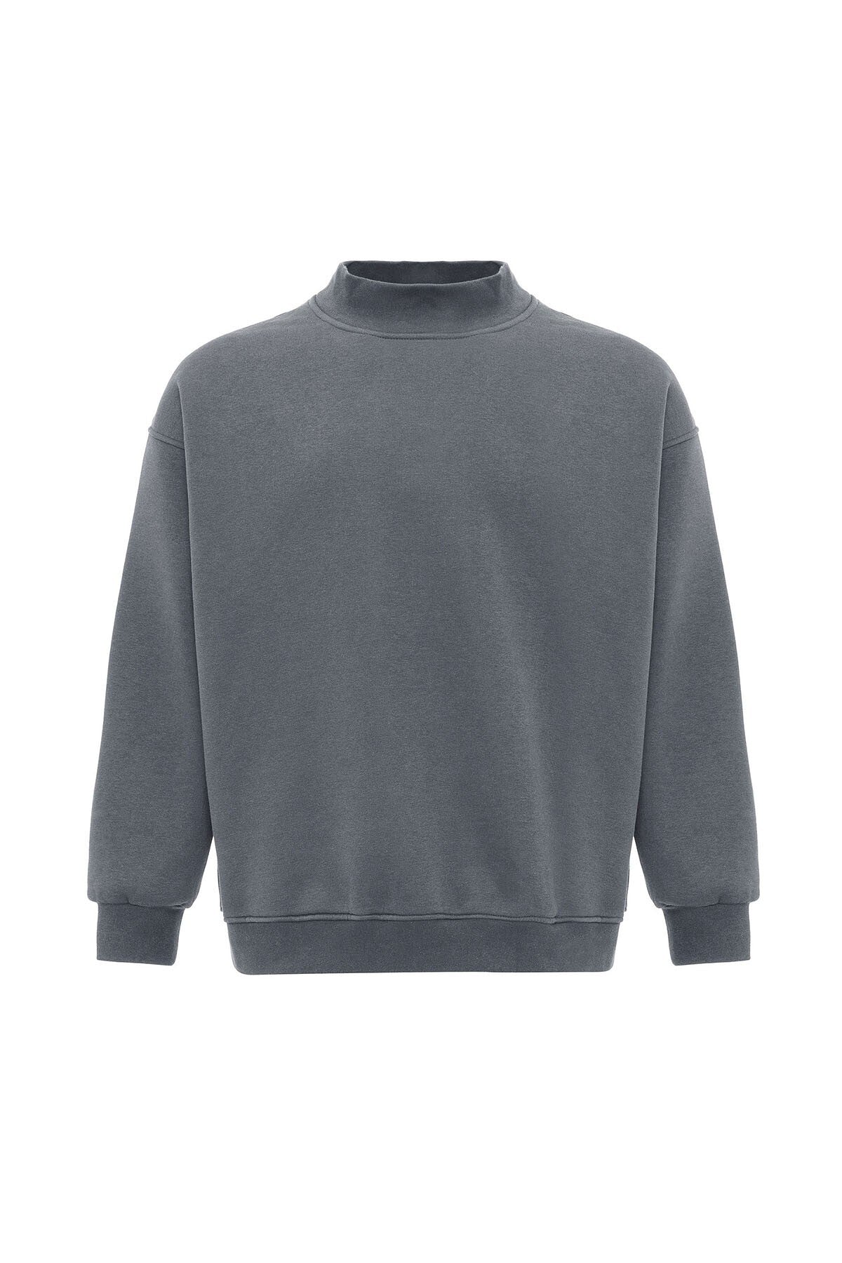 Basic Oversize Balıkçı Yaka Sweatshirt