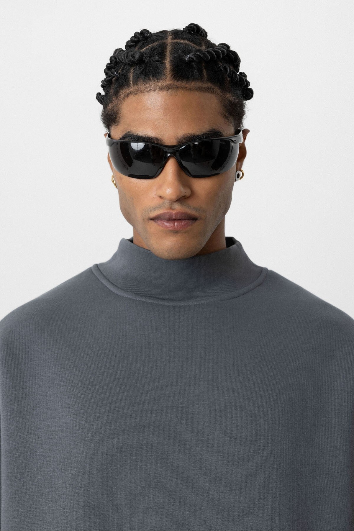 Basic Oversize Balıkçı Yaka Sweatshirt