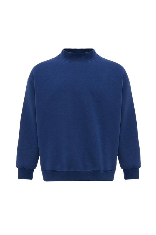 Basic Oversize Balıkçı Yaka Sweatshirt