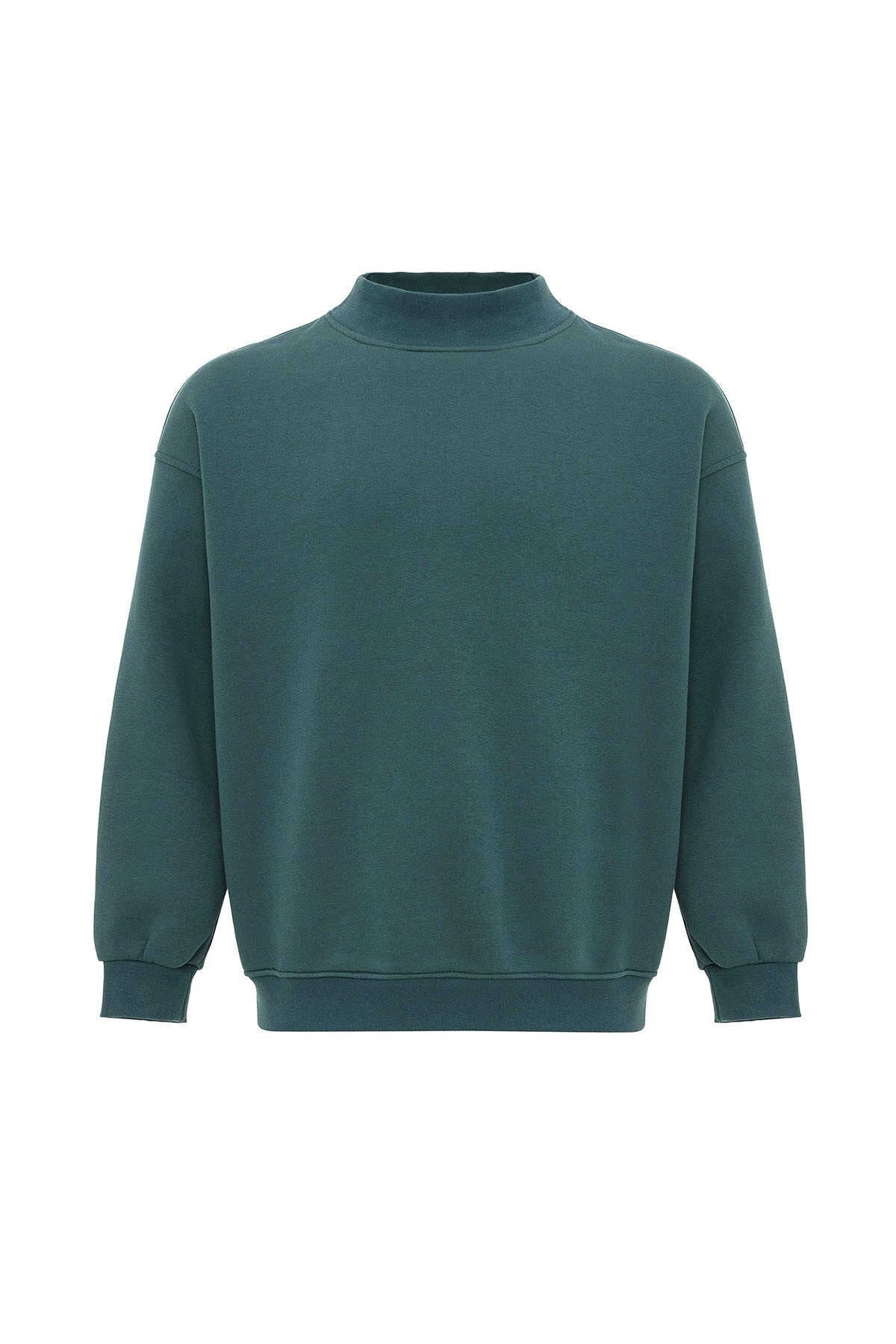 Basic Oversize Balıkçı Yaka Sweatshirt