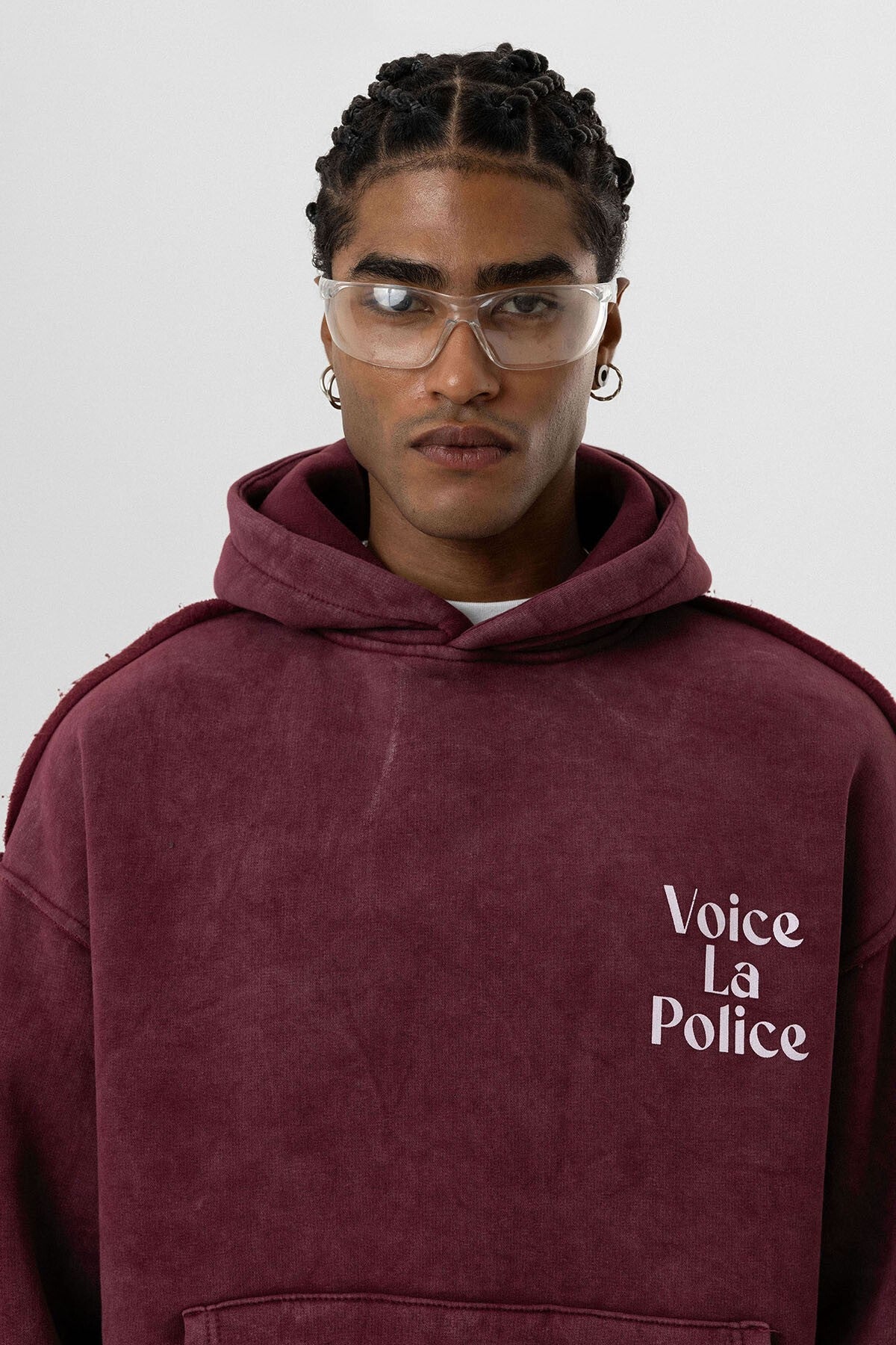 Arka Baskılı Oversize Kapüşonlu Sweatshirt V10-06