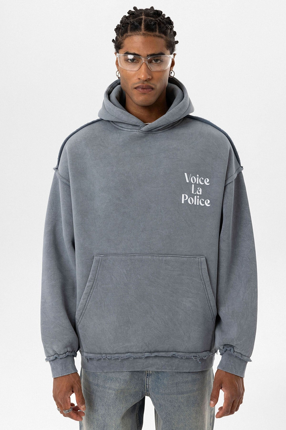 Arka Baskılı Oversize Kapüşonlu Sweatshirt