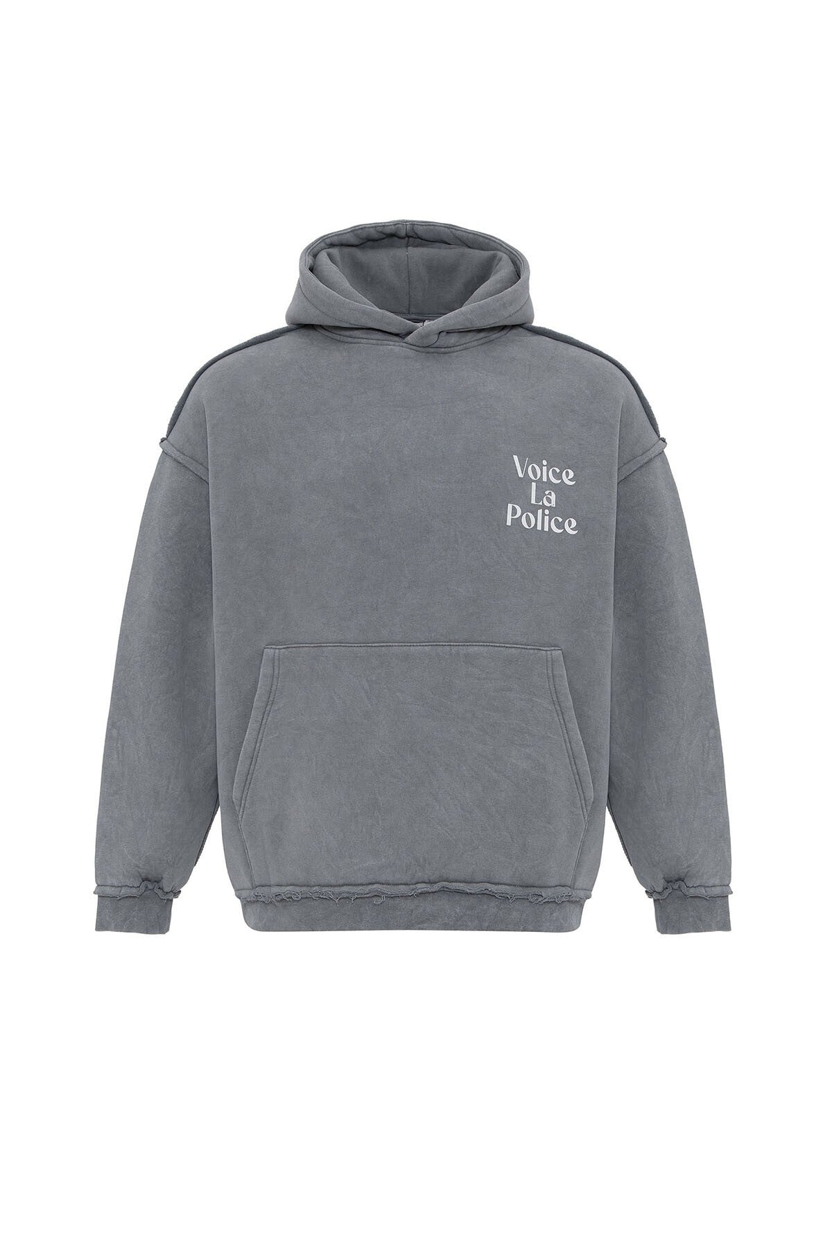 Arka Baskılı Oversize Kapüşonlu Sweatshirt