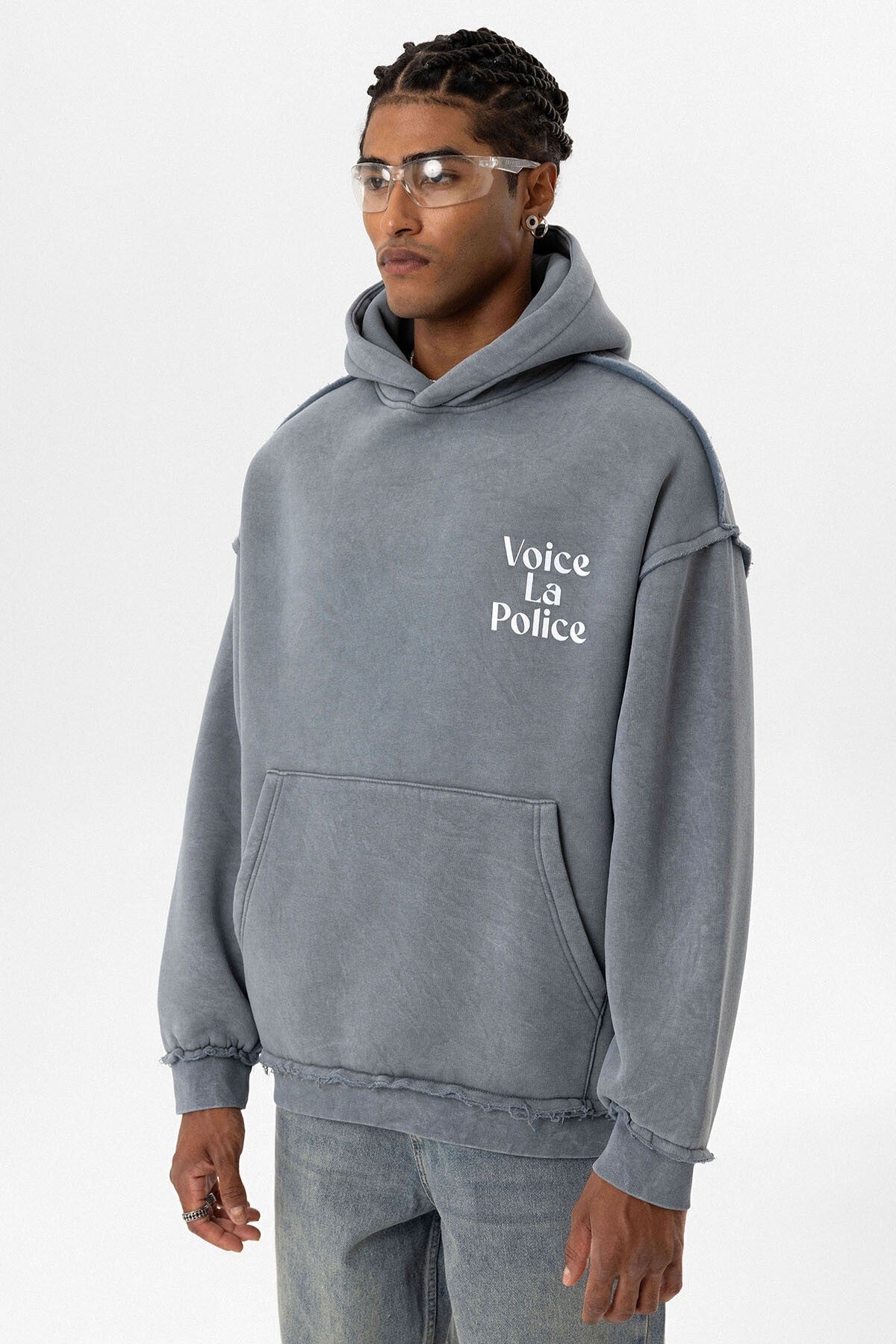 Arka Baskılı Oversize Kapüşonlu Sweatshirt