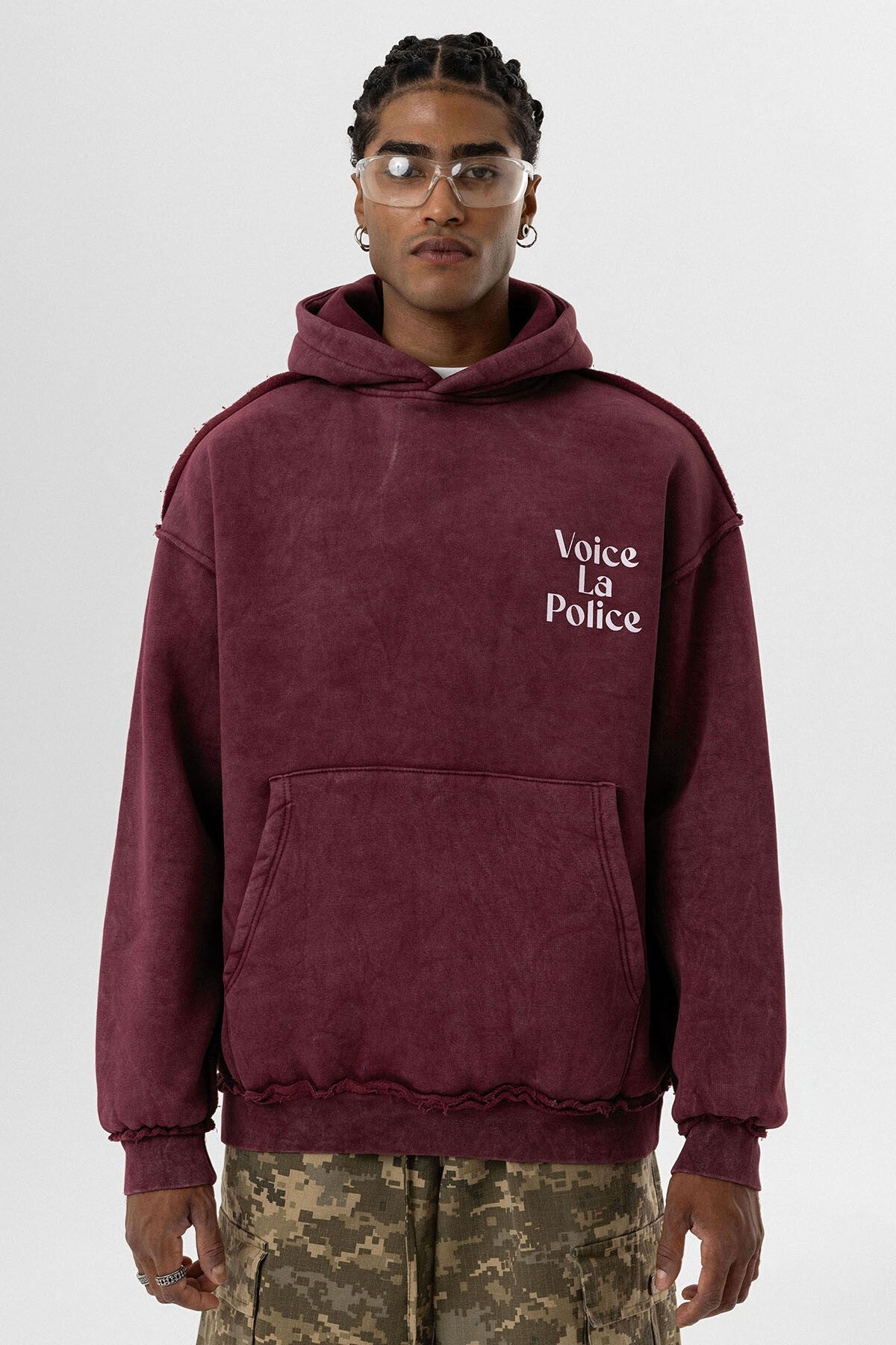 Arka Baskılı Oversize Kapüşonlu Sweatshirt V10-06