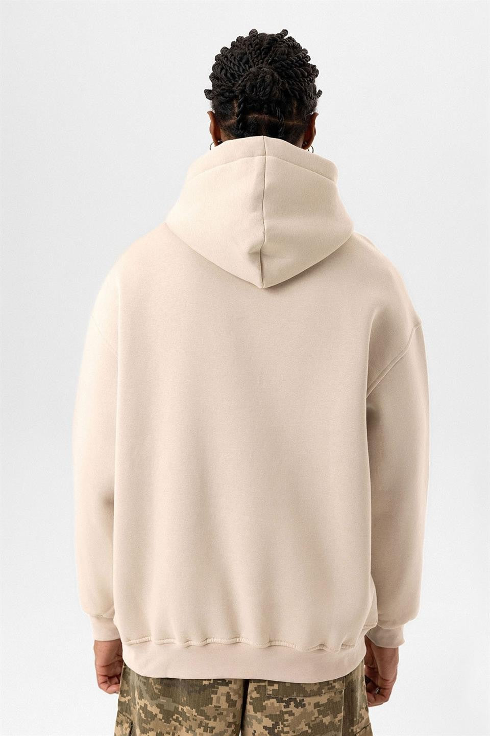 Cep Detaylı Baskılı Overıze Sweatshirt