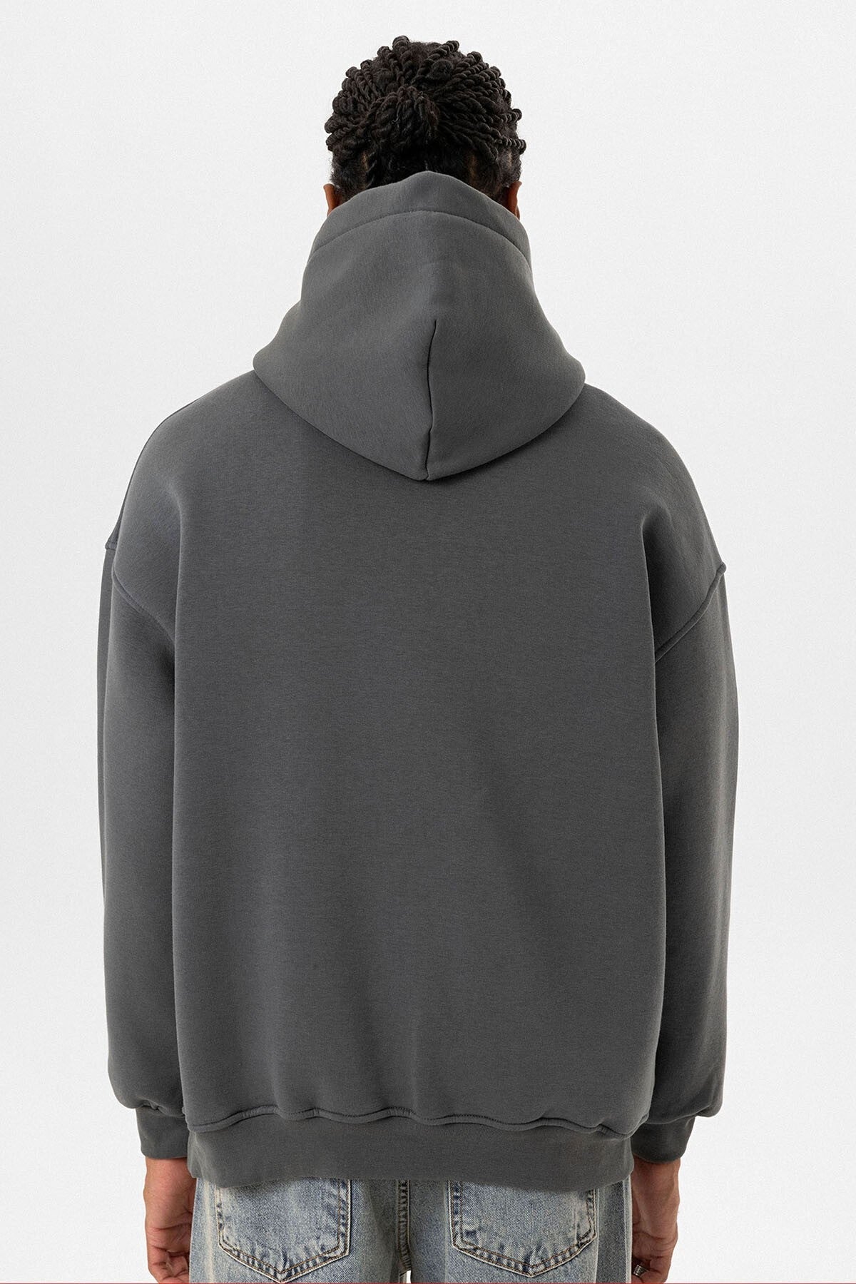 Cep Detaylı Kapüşonlu Oversize Sweatshirt