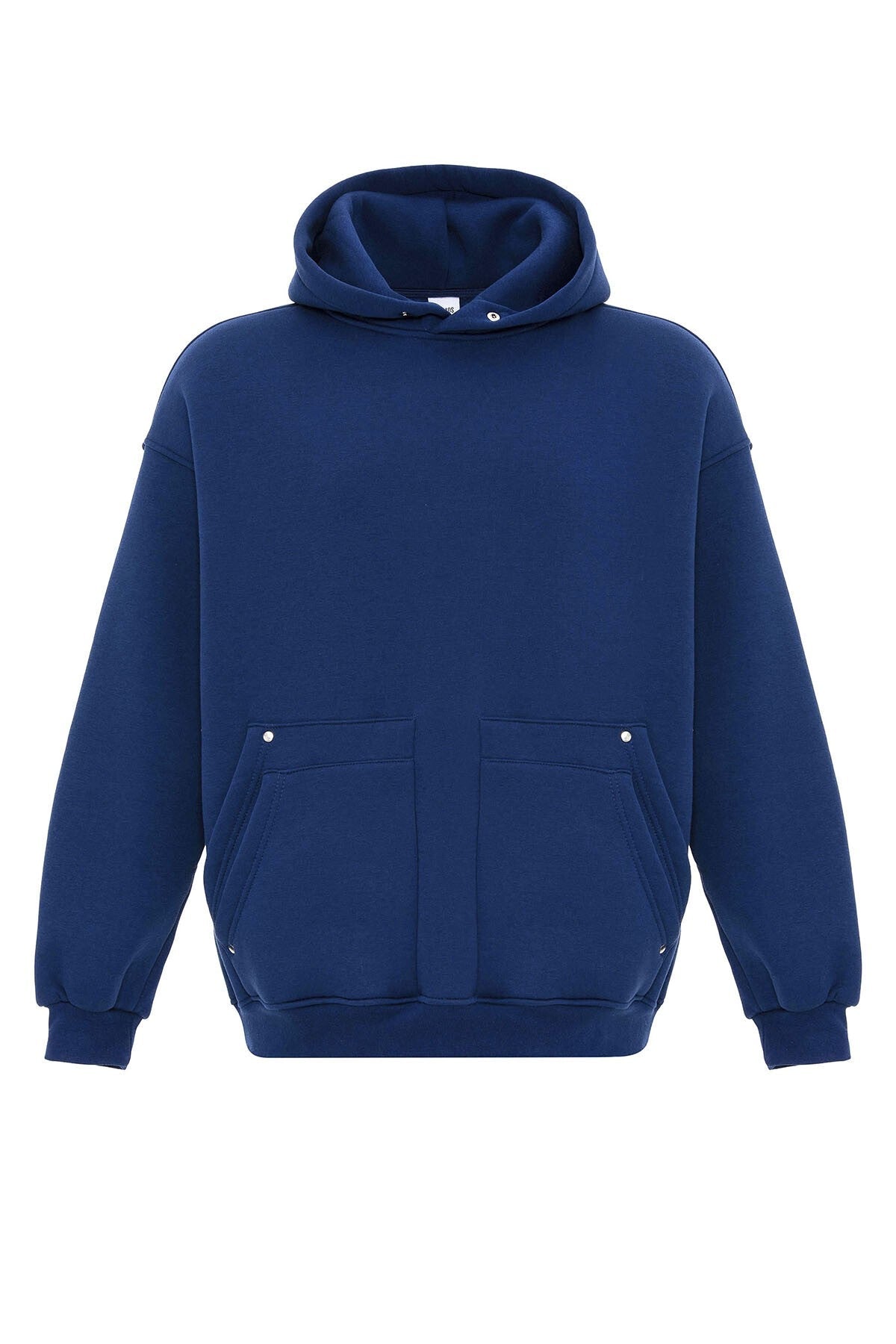 Cep Detaylı Kapüşonlu Oversize Sweatshirt