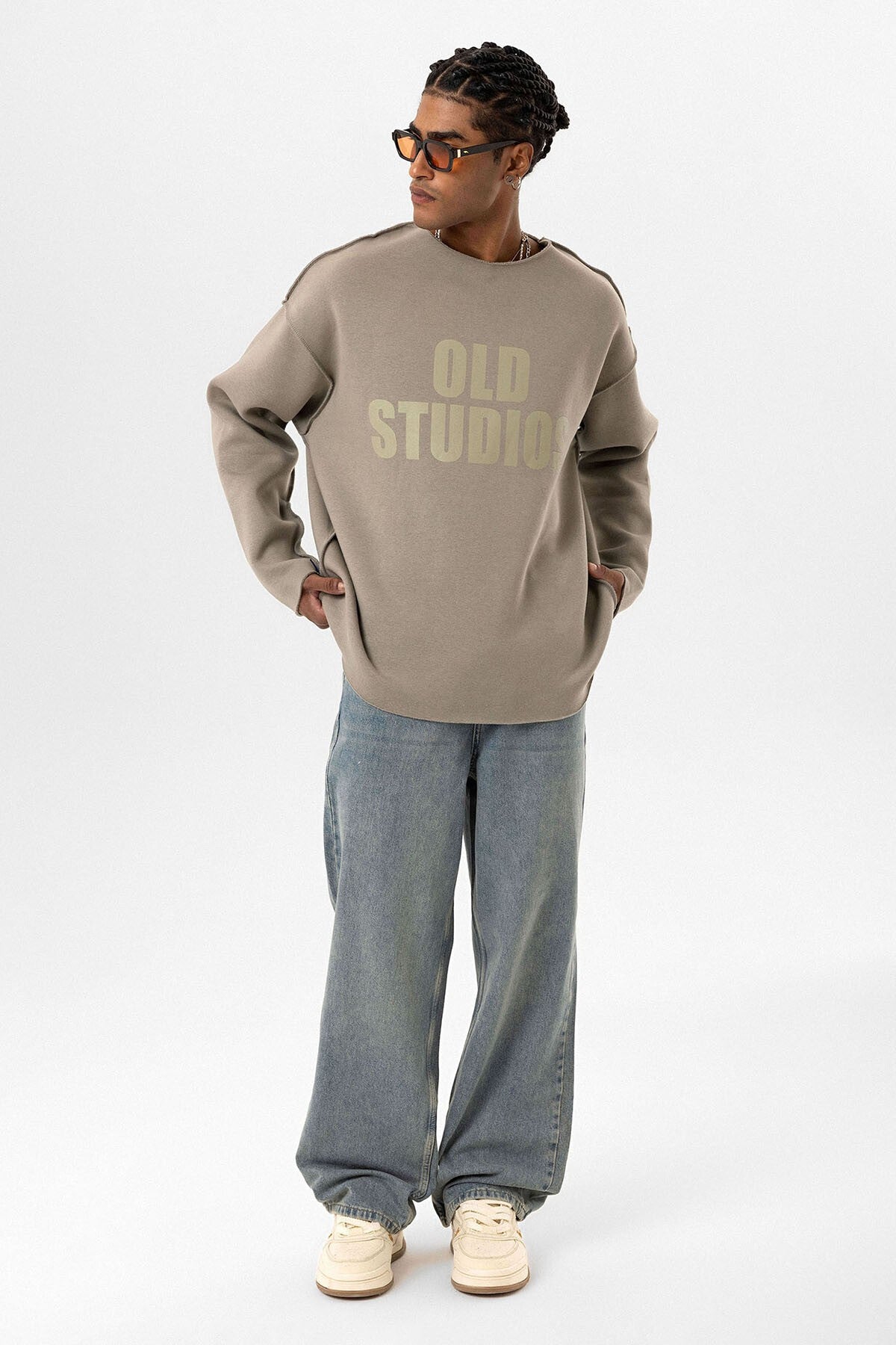 Dikiş Detaylı Overıze Sweatshirt