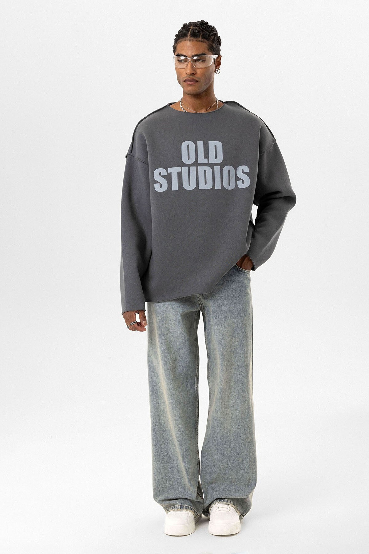 Dikiş Detaylı Overıze Sweatshirt