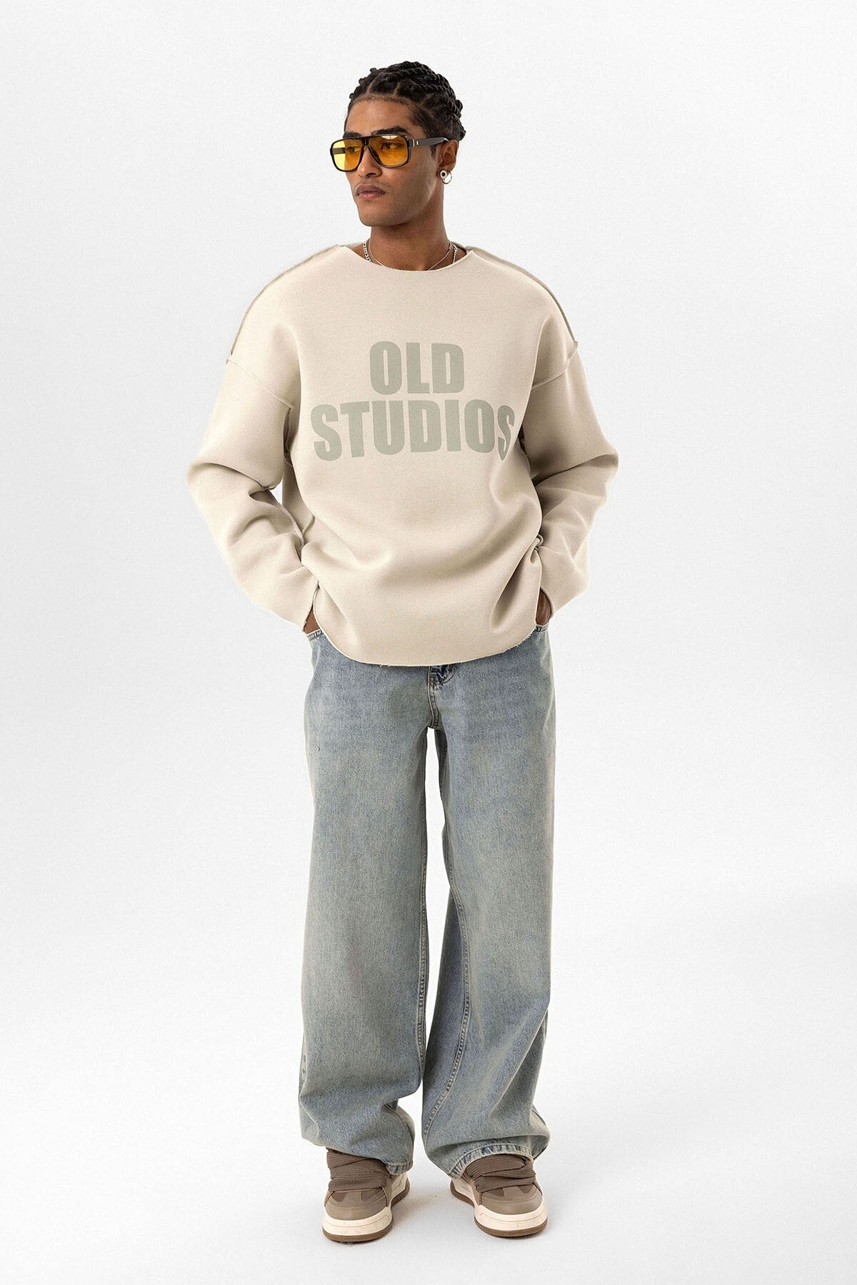 Dikiş Detaylı Overıze Sweatshirt
