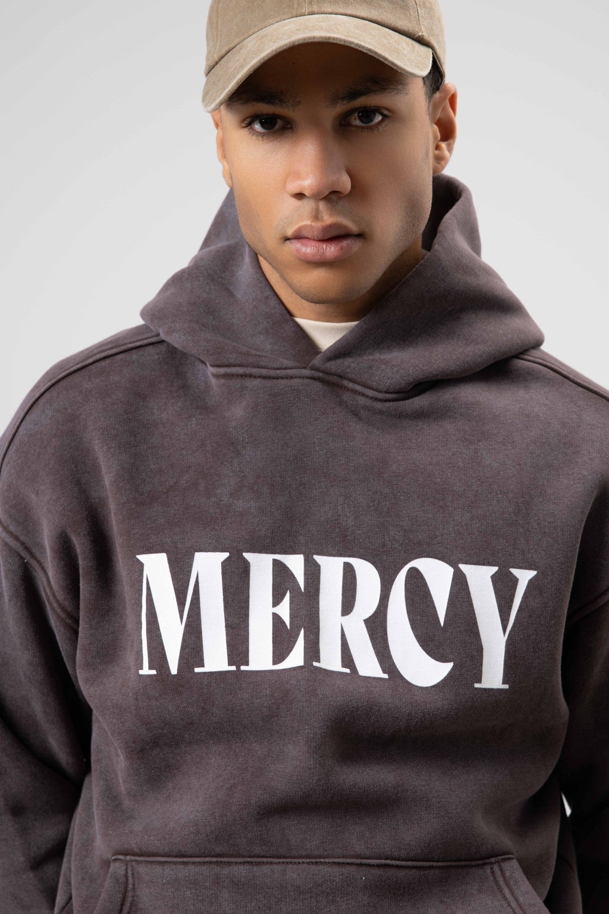Kart Detaylı Yıkamalı Oversize Sweatshirt