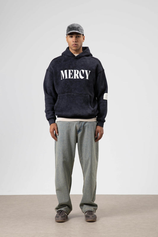 Kart Detaylı Yıkamalı Oversize Sweatshirt