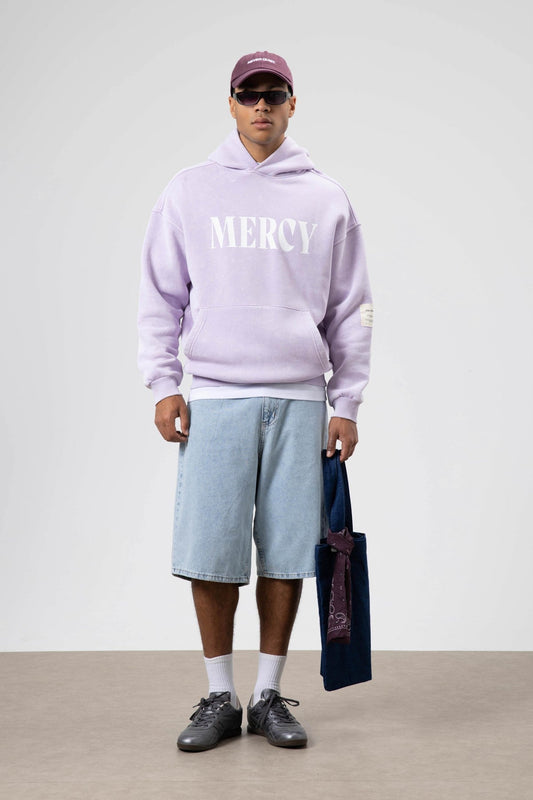Kart Detaylı Yıkamalı Oversize Sweatshirt