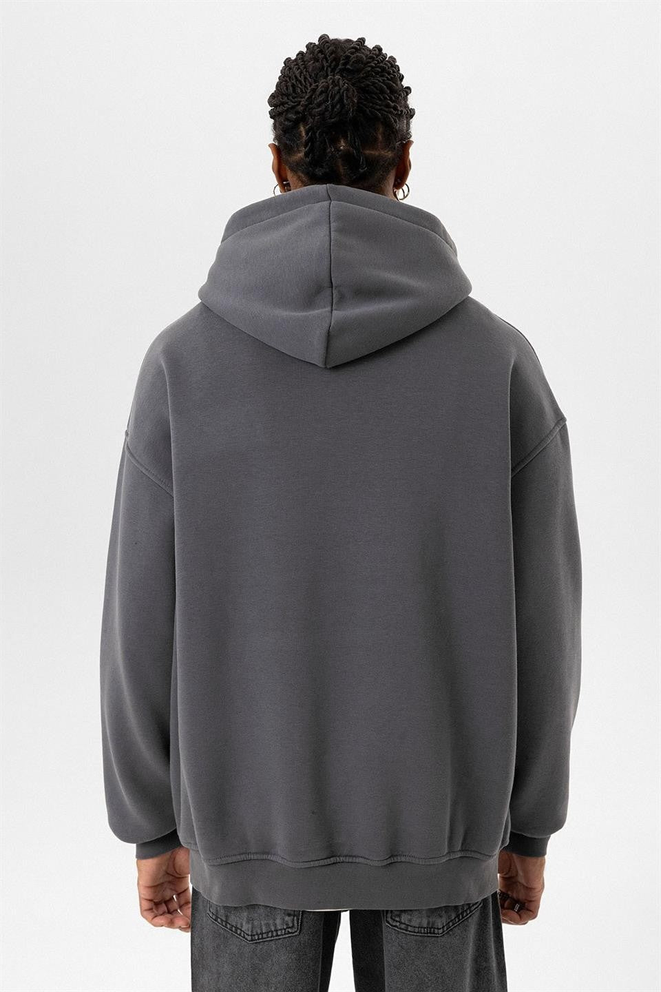 Yıkamalı Oversize Kapüşonlu Sweatshirt