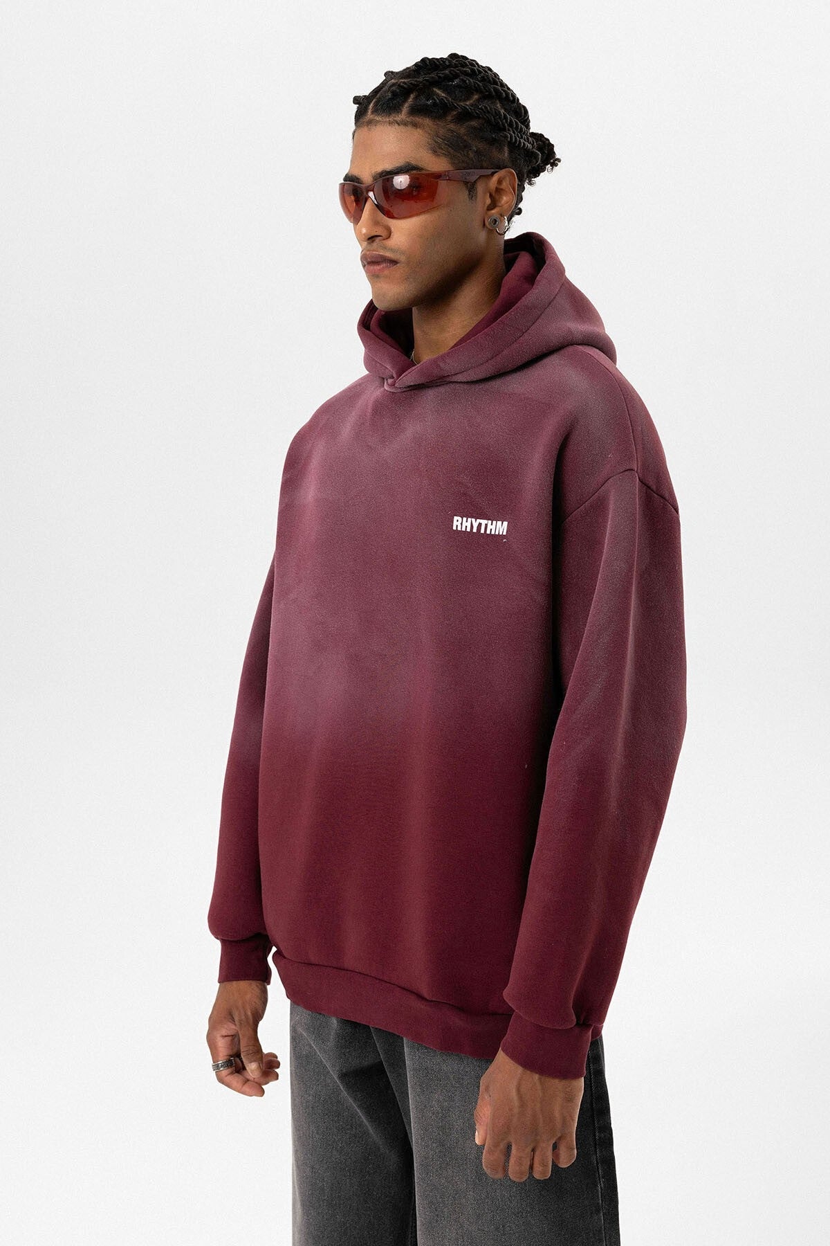 Arka Baskılı Oversize Kapüşonlu Sweatshirt