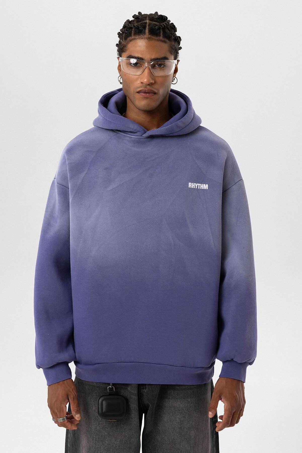 Arka Baskılı Oversize Kapüşonlu Sweatshirt