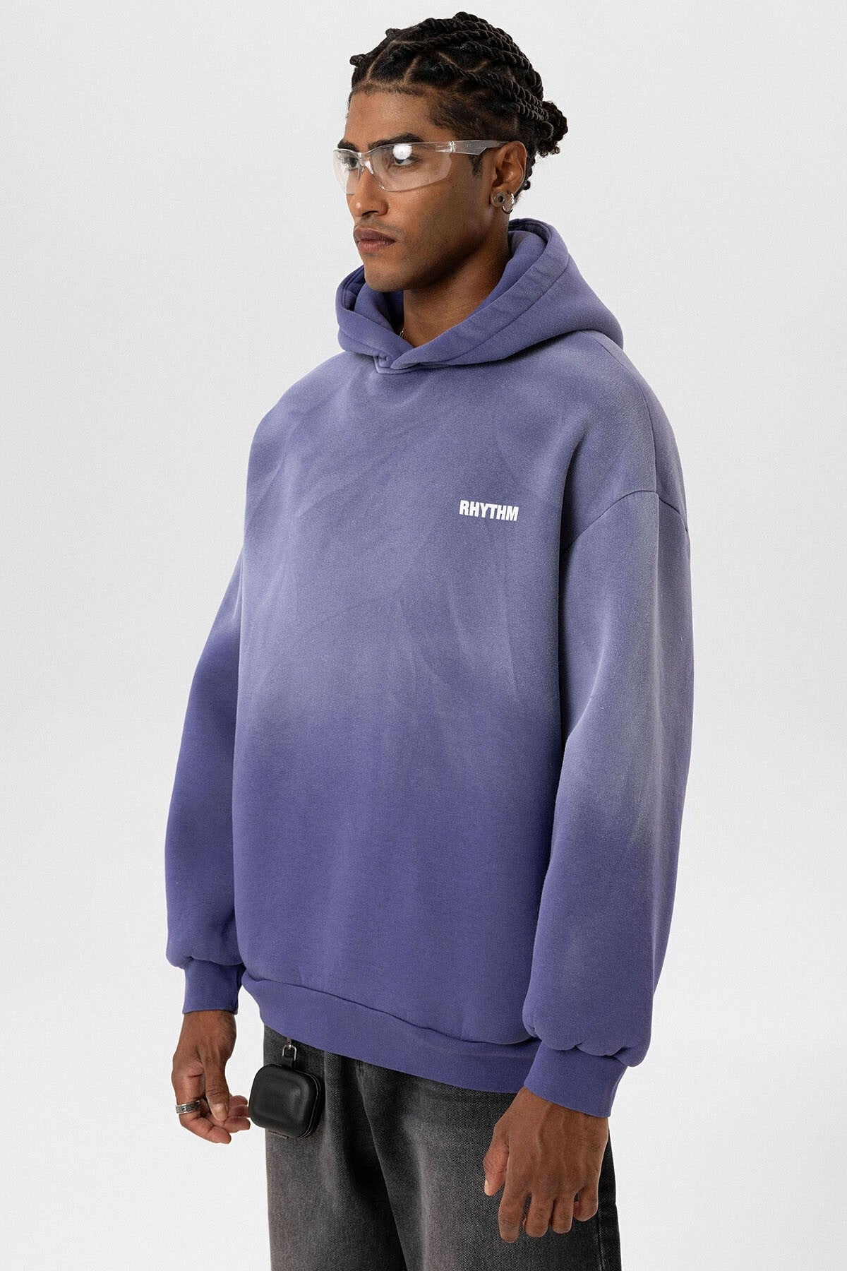 Arka Baskılı Oversize Kapüşonlu Sweatshirt