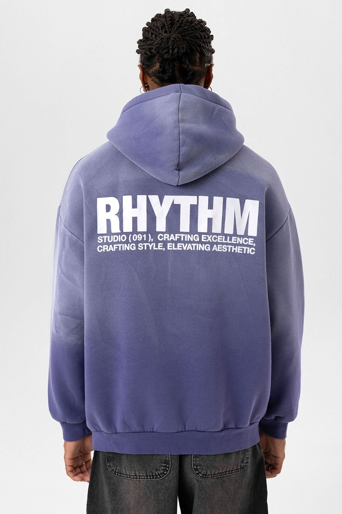 Arka Baskılı Oversize Kapüşonlu Sweatshirt