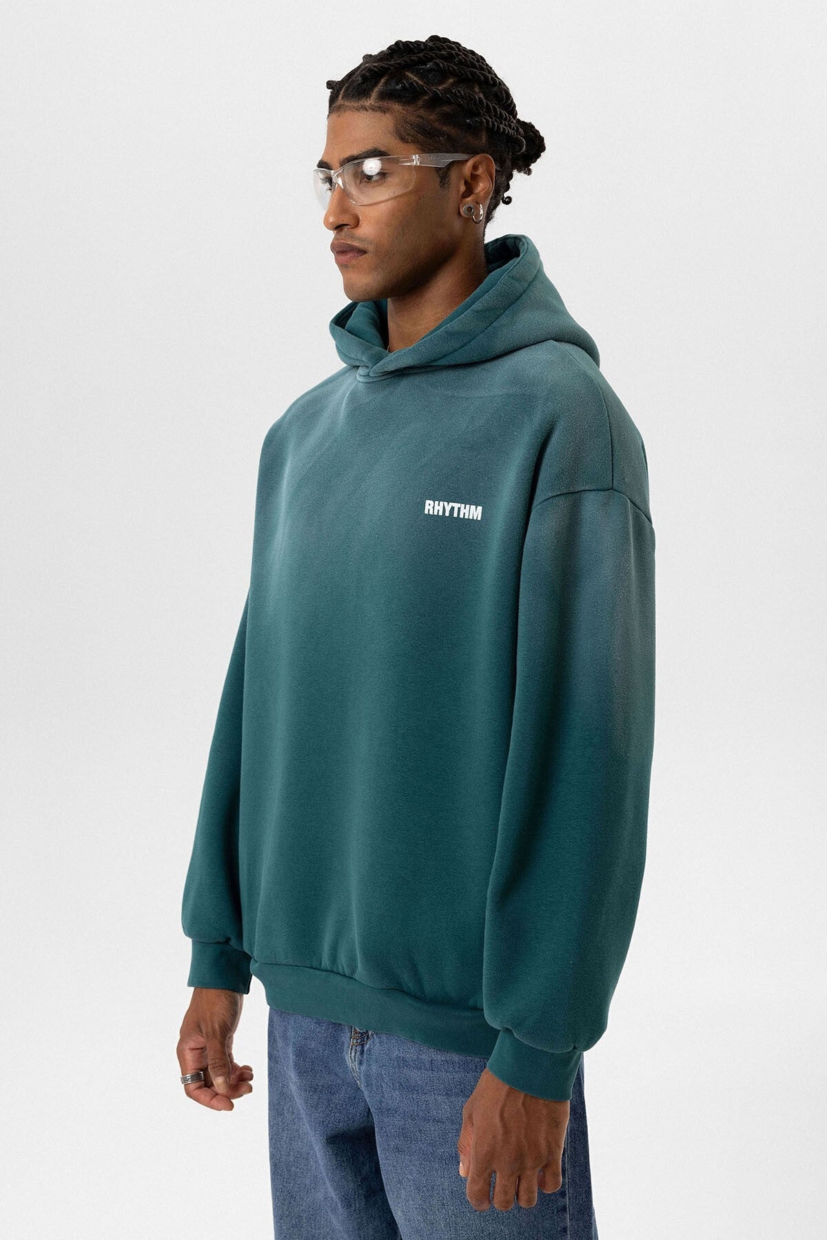 Arka Baskılı Oversize Kapüşonlu Sweatshirt