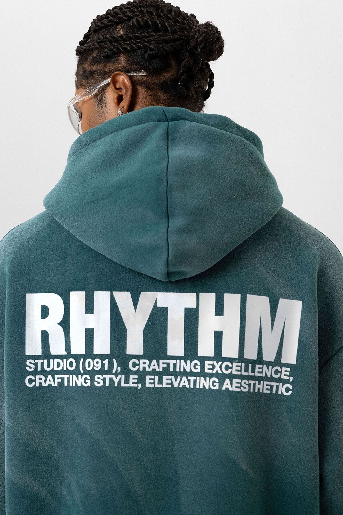 Arka Baskılı Oversize Kapüşonlu Sweatshirt