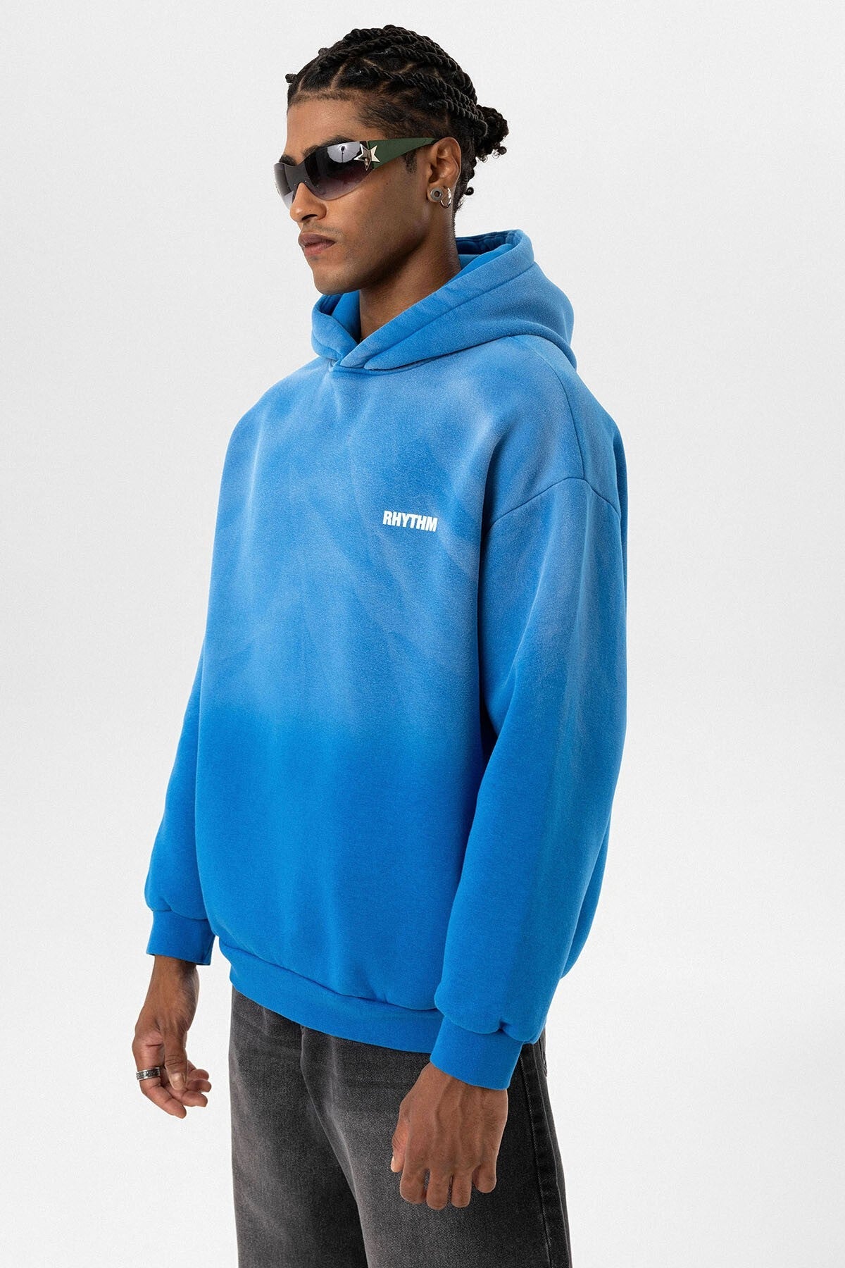 Arka Baskılı Oversize Kapüşonlu Sweatshirt