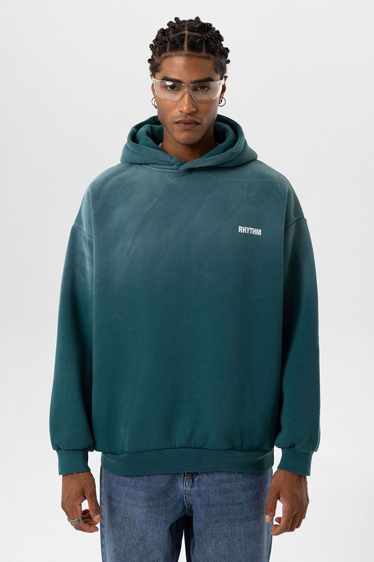 Arka Baskılı Oversize Kapüşonlu Sweatshirt