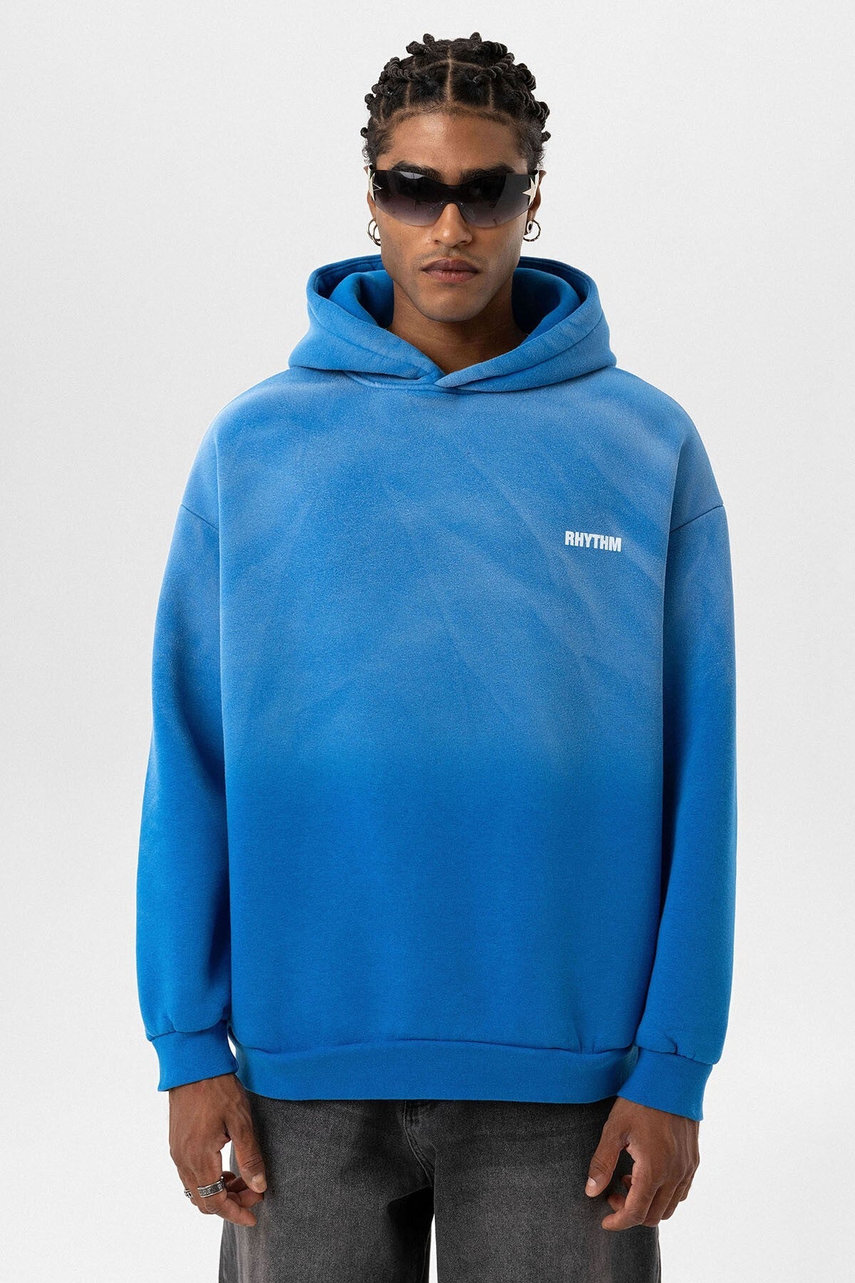 Arka Baskılı Oversize Kapüşonlu Sweatshirt