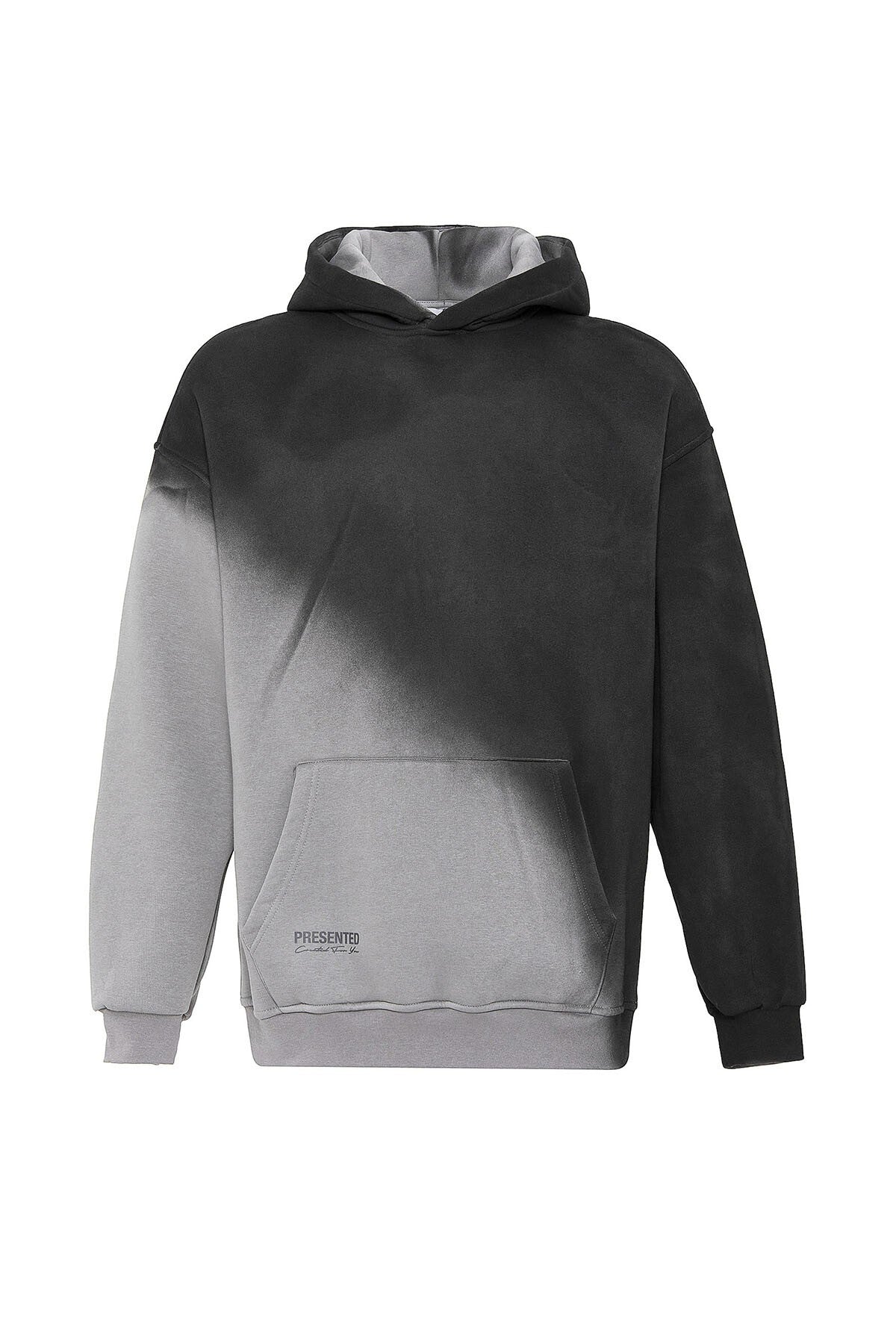 Renk Geçişli Oversize Kapüşonlu Sweatshirt