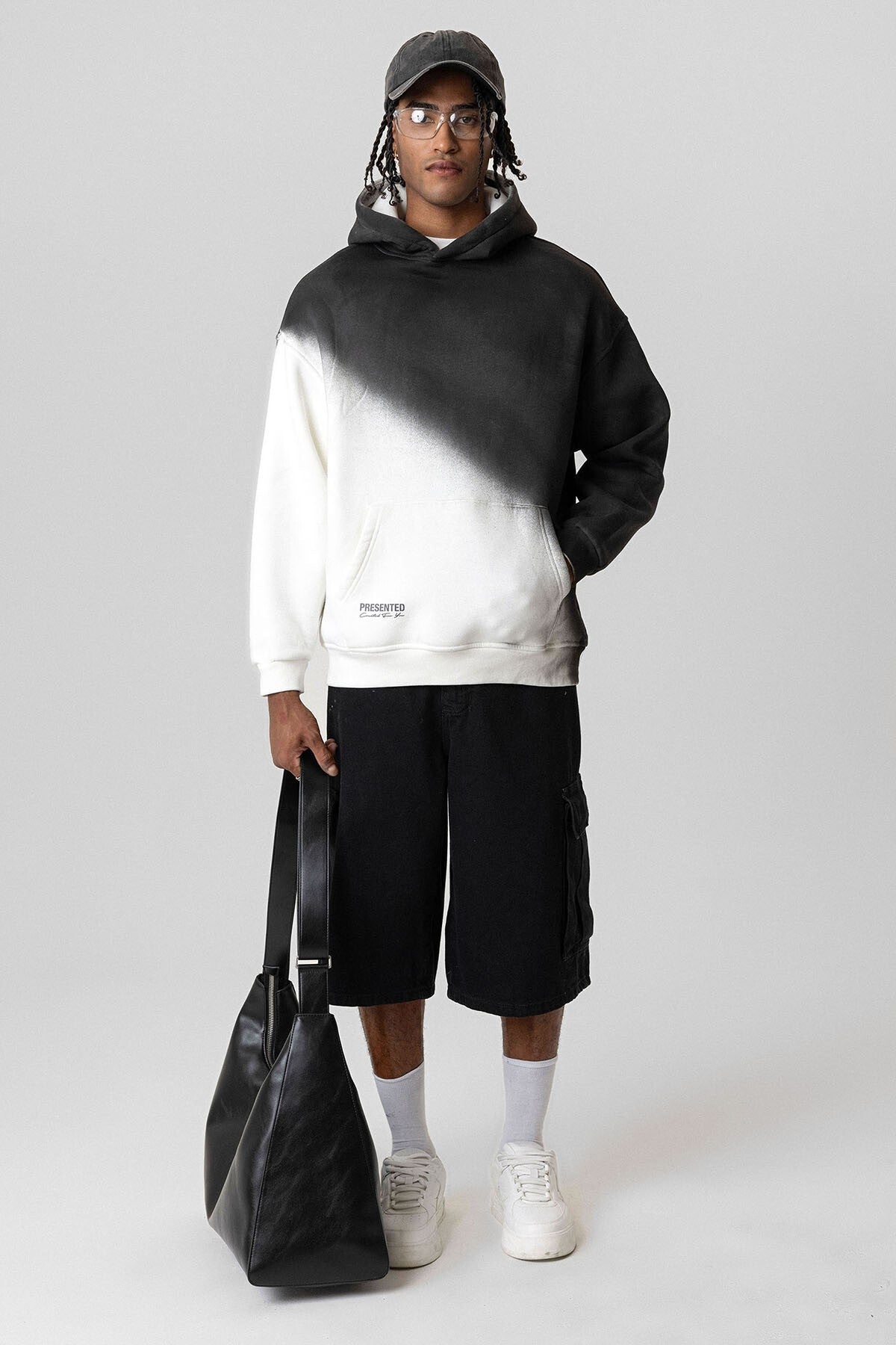 Renk Geçişli Oversize Kapüşonlu Sweatshirt