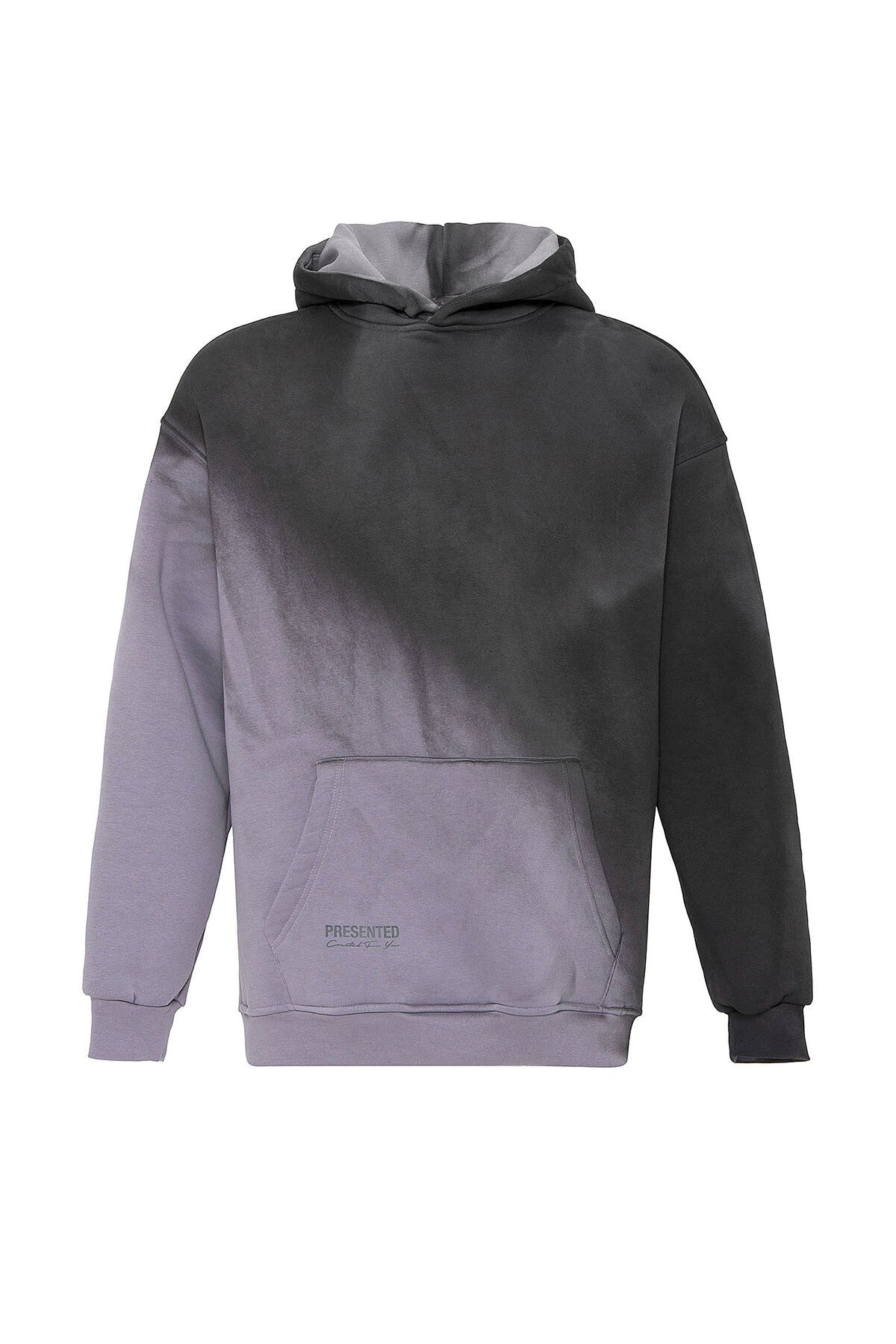Renk Geçişli Oversize Kapüşonlu Sweatshirt