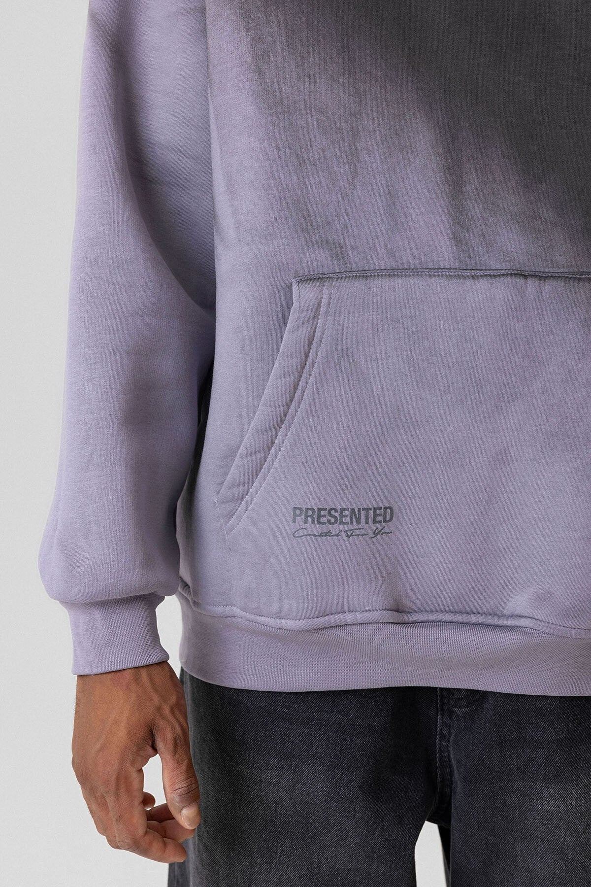 Renk Geçişli Oversize Kapüşonlu Sweatshirt