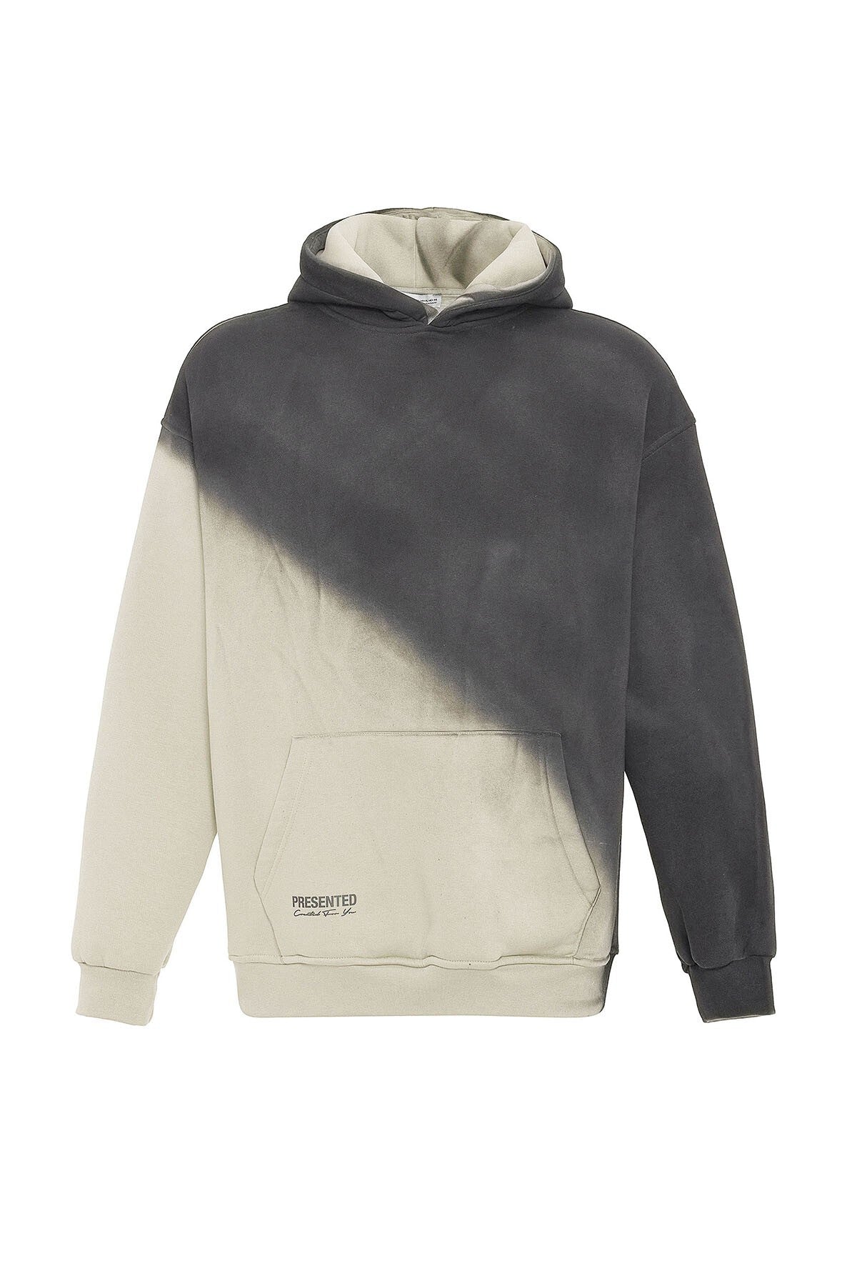Renk Geçişli Oversize Kapüşonlu Sweatshirt
