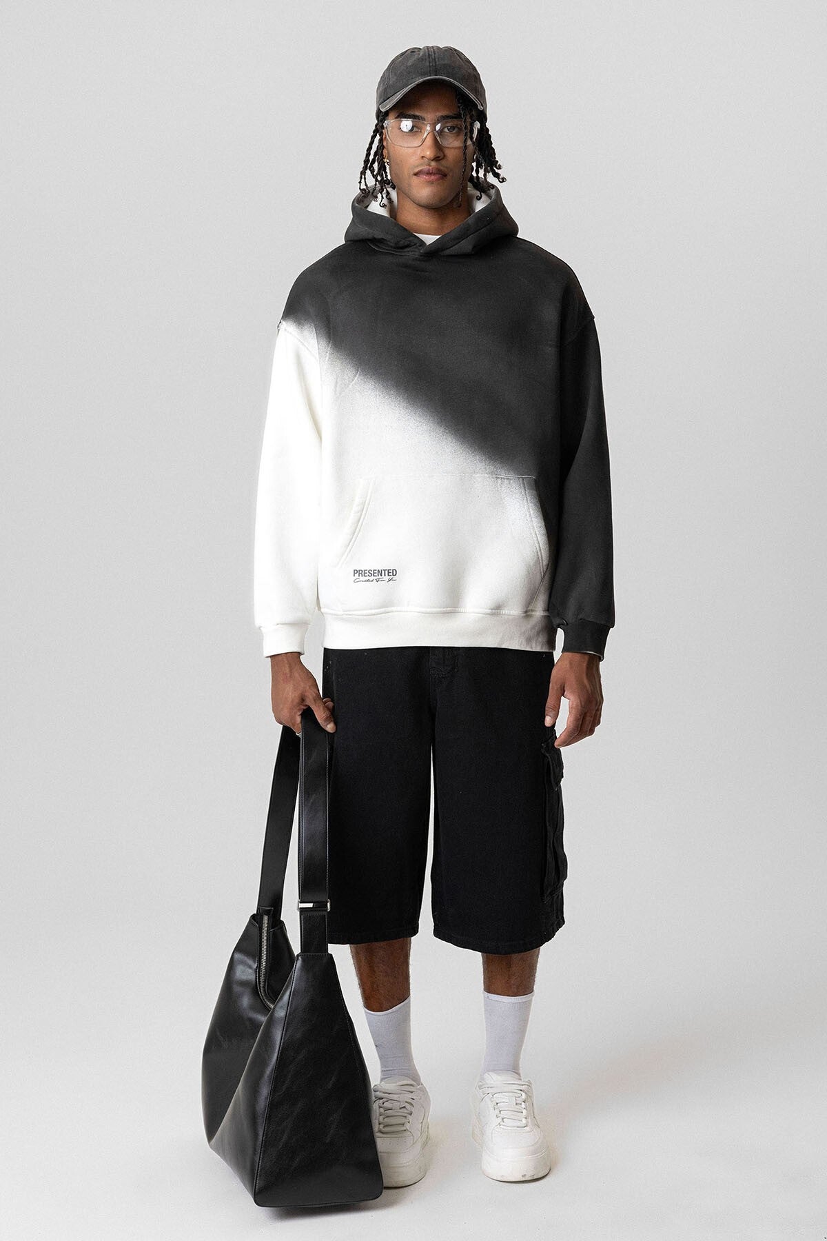 Renk Geçişli Oversize Kapüşonlu Sweatshirt