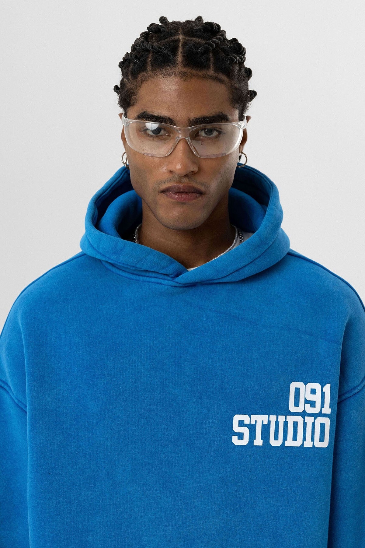 Yıkamalı Çift Kol Detaylı Kapüşonlu Oversize Sweatshirt