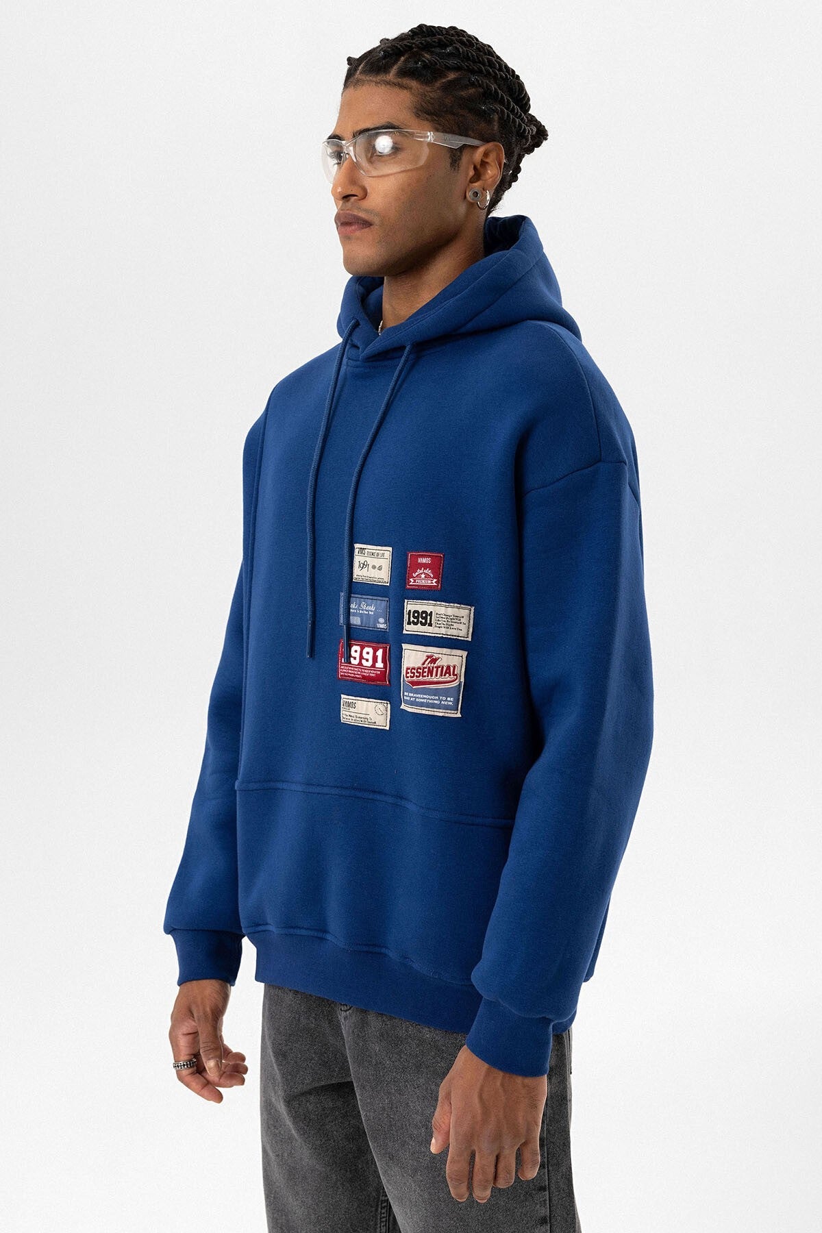 Etiket Detaylı Oversize Sweatshirt