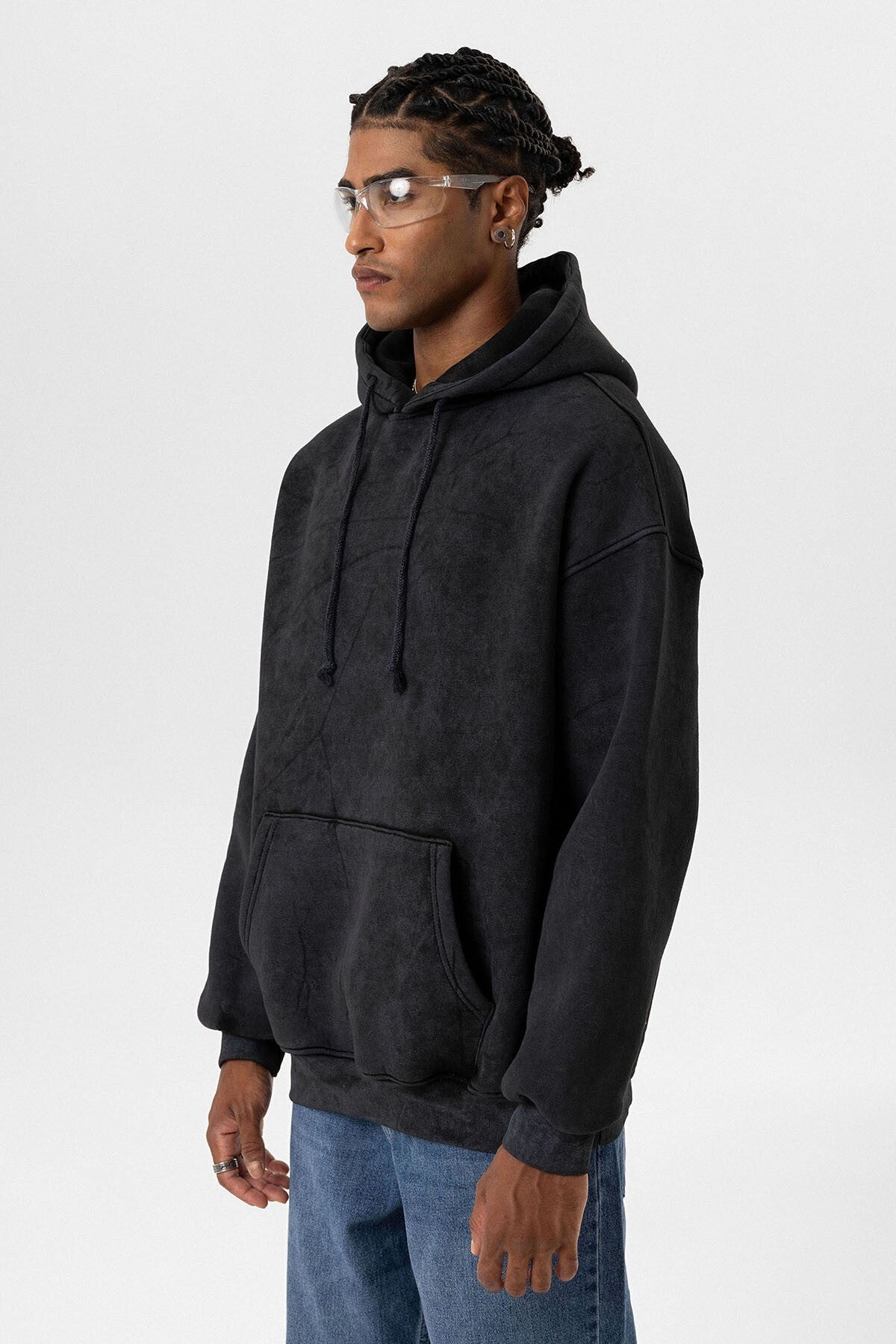 Basic Yıkamalı Oversize Sweatshirt