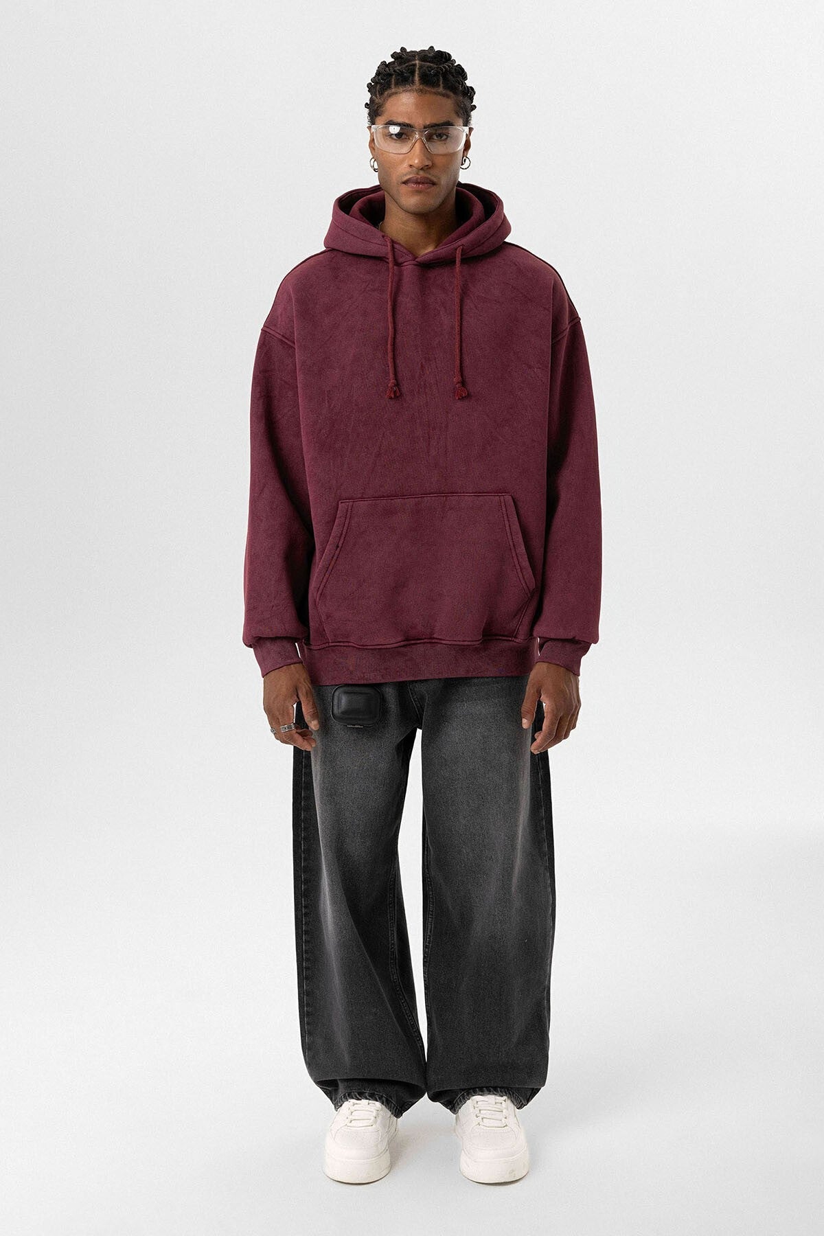 Basic Yıkamalı Oversize Sweatshirt