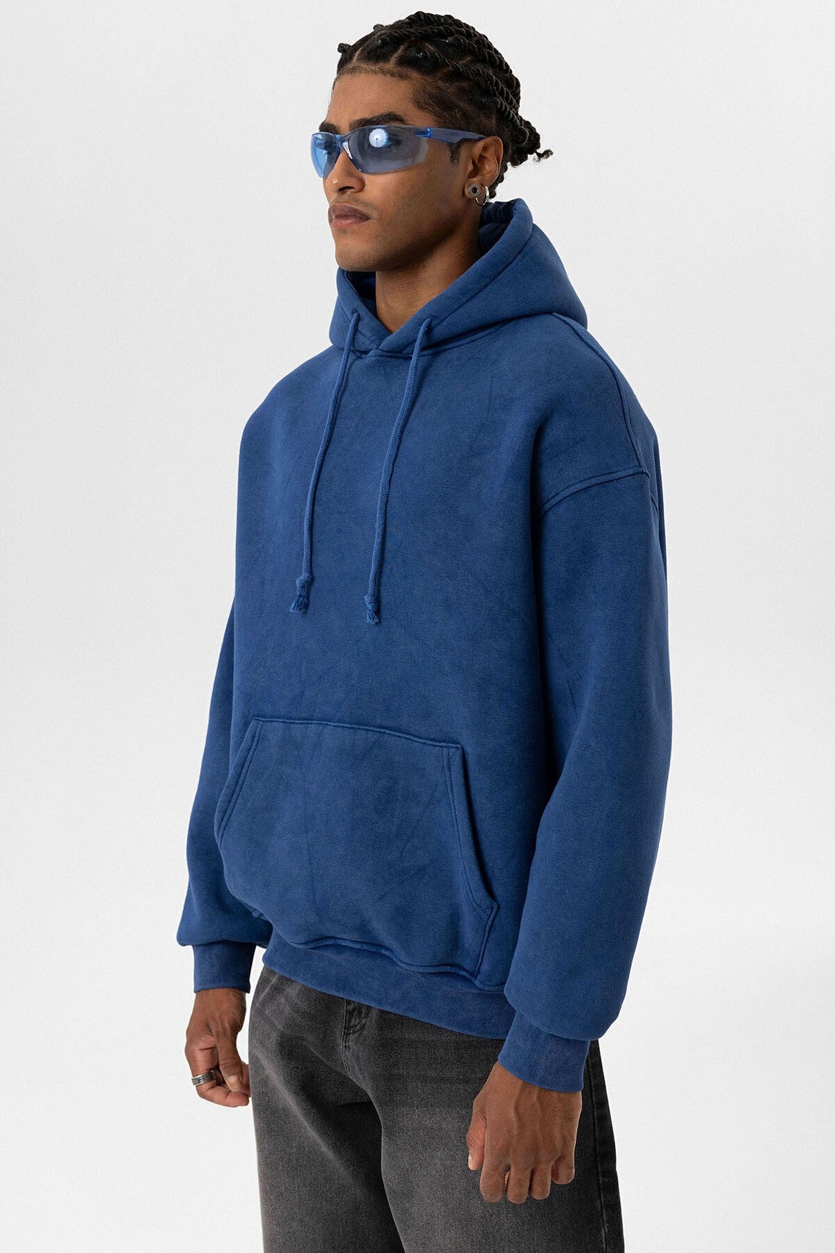 Basic Yıkamalı Oversize Sweatshirt