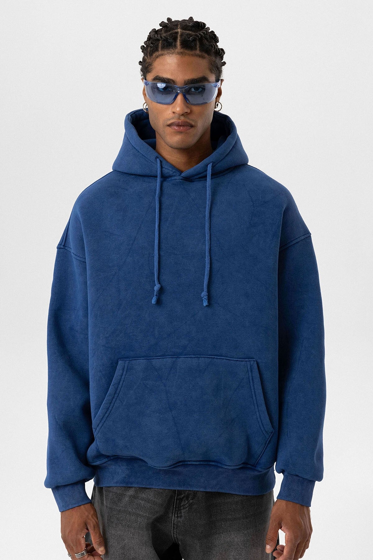 Basic Yıkamalı Oversize Sweatshirt