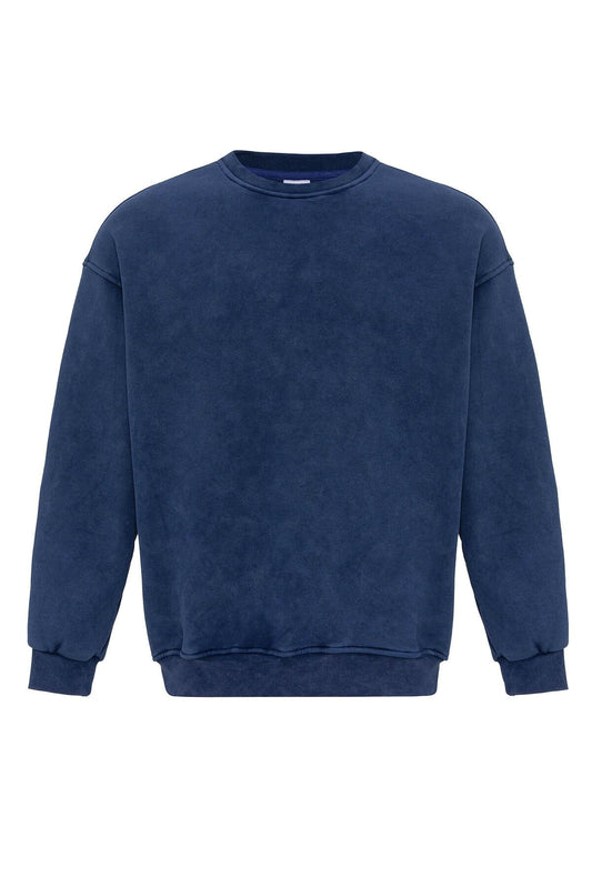 Yıkamalı Basic Oversize Sweatshirt