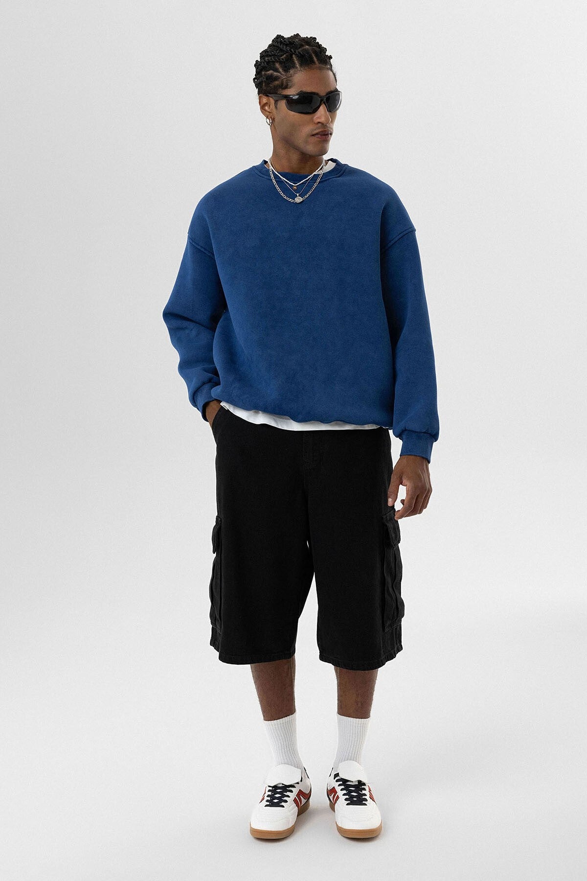 Yıkamalı Basic Oversize Sweatshirt