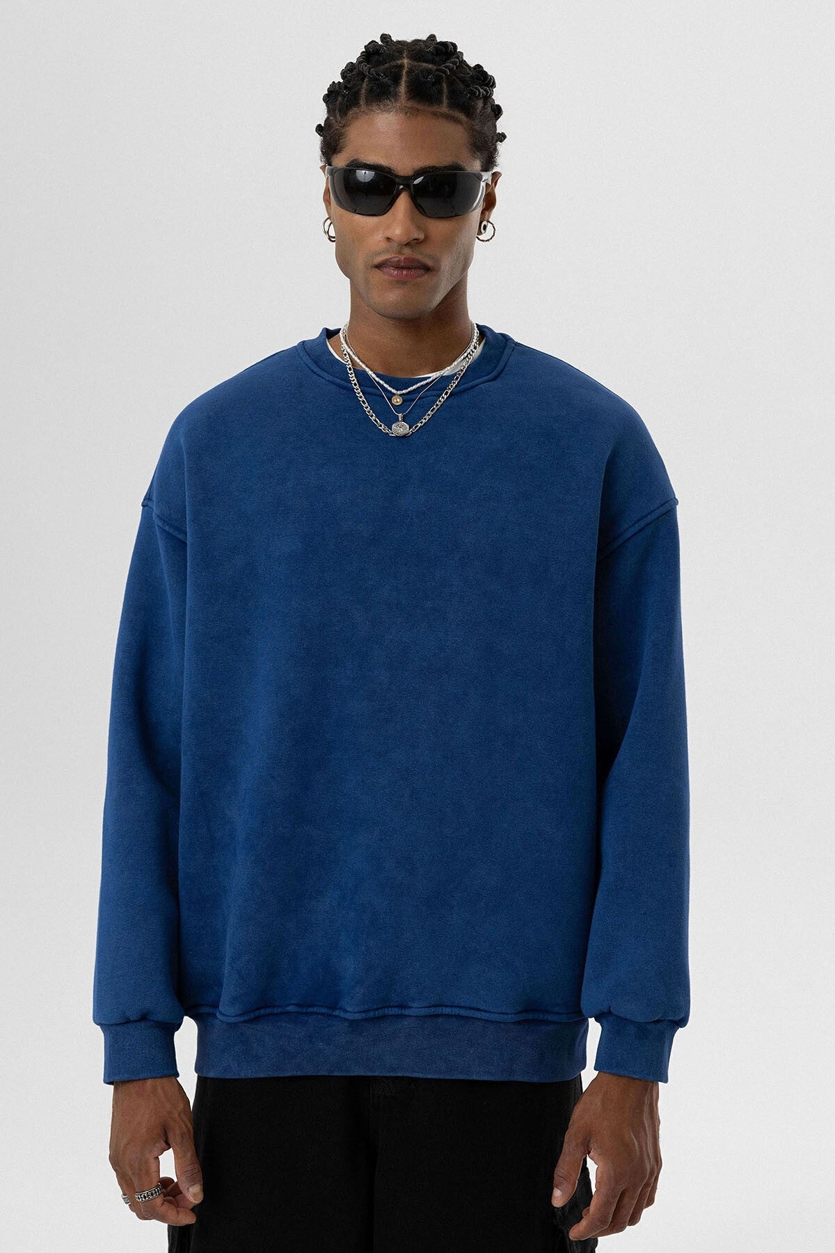 Yıkamalı Basic Oversize Sweatshirt